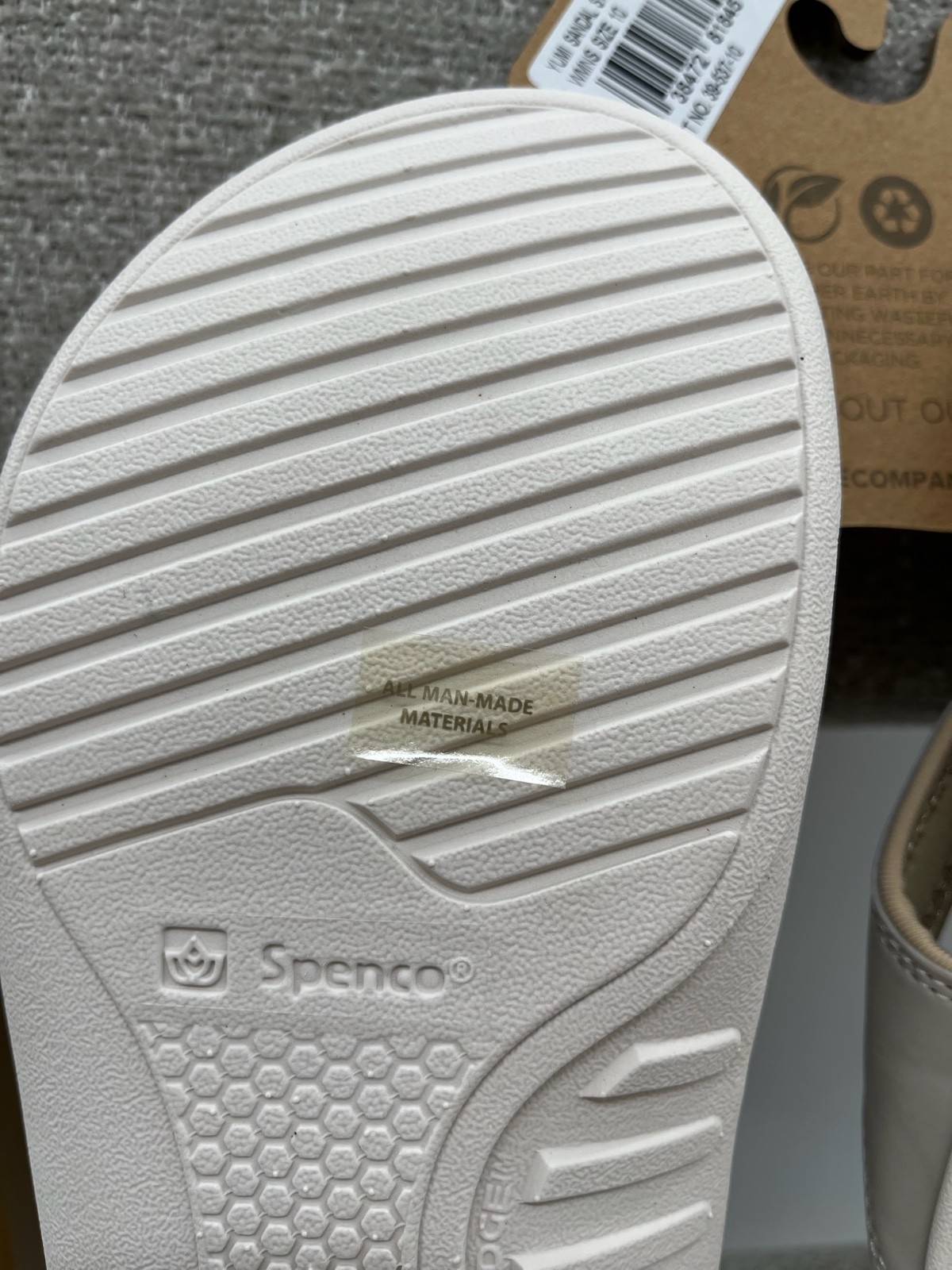 NWT Spenco Yumi flip flop Sandal Womens 10 White Nubuck Summer Slip-On Classic