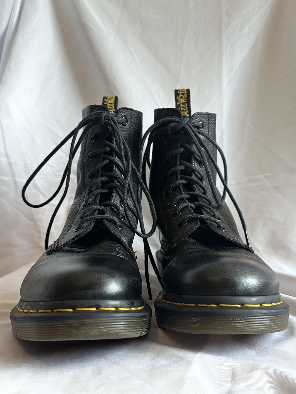 Dr. Martens Pascal 1460 Virginia Leather Boots for Women, Size US 7 – Black -…