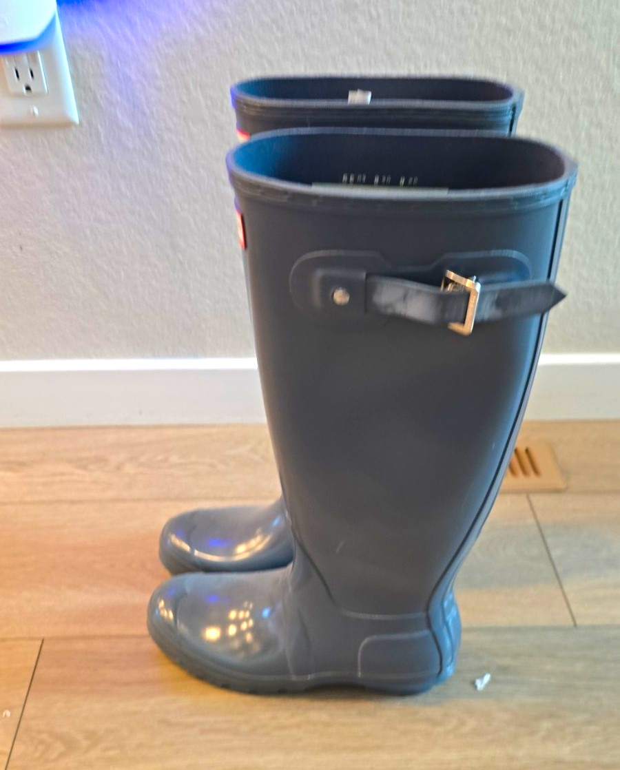 Hunter Original Tall Waterproof Gray Knee High Rain Boots Women’s US 8