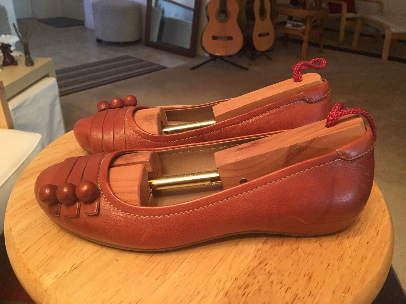 Ecco Women’s Ladies Brown Leather EUR35 US4-4.5 Flat Slip On Ballet Shoes
