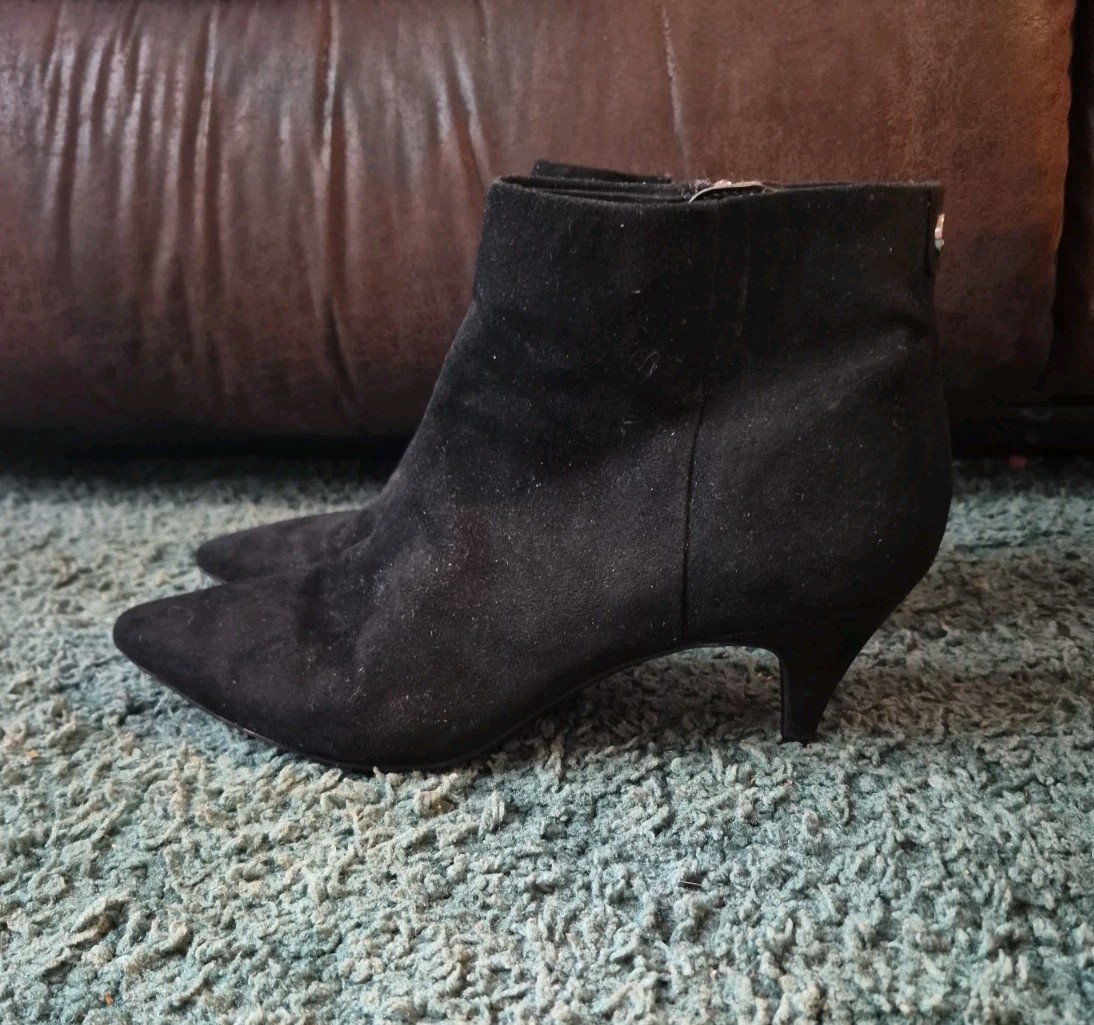 Circus By Sam Edelman Kirby Ankle Booties Black Size 8.5M Zipper Logo