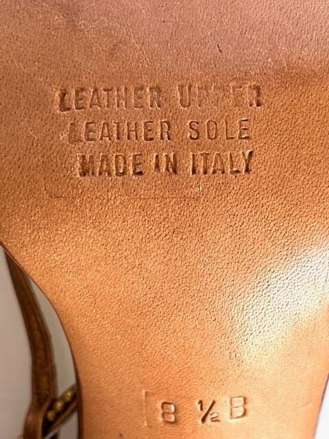 Vintage oscar de la renta Womens 8.5B Bronze Braided Heels