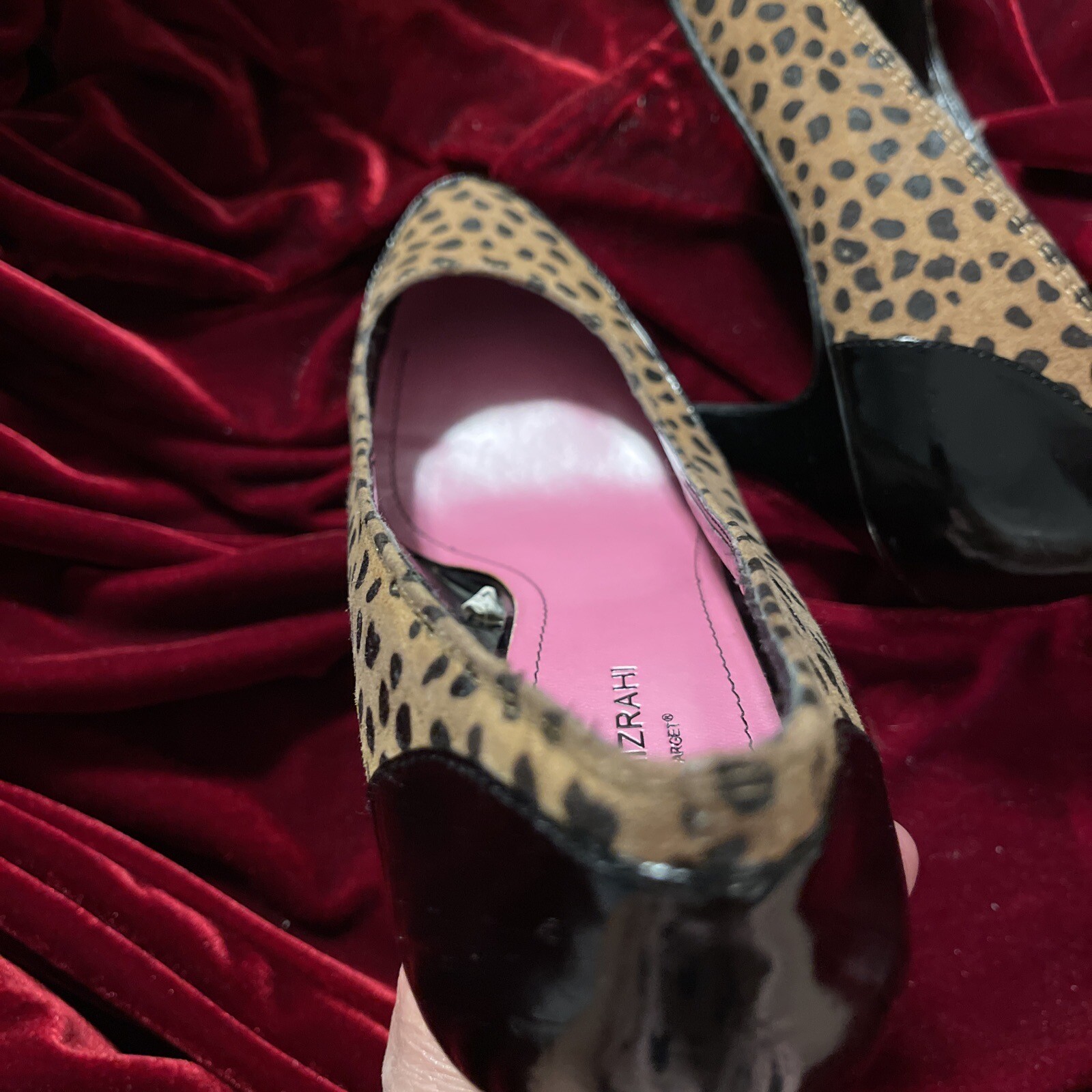 ISAAC MIZRAHI FOR TARGET WOMEN LEOPARD PRINT HEELED SHOES SIZE 9
