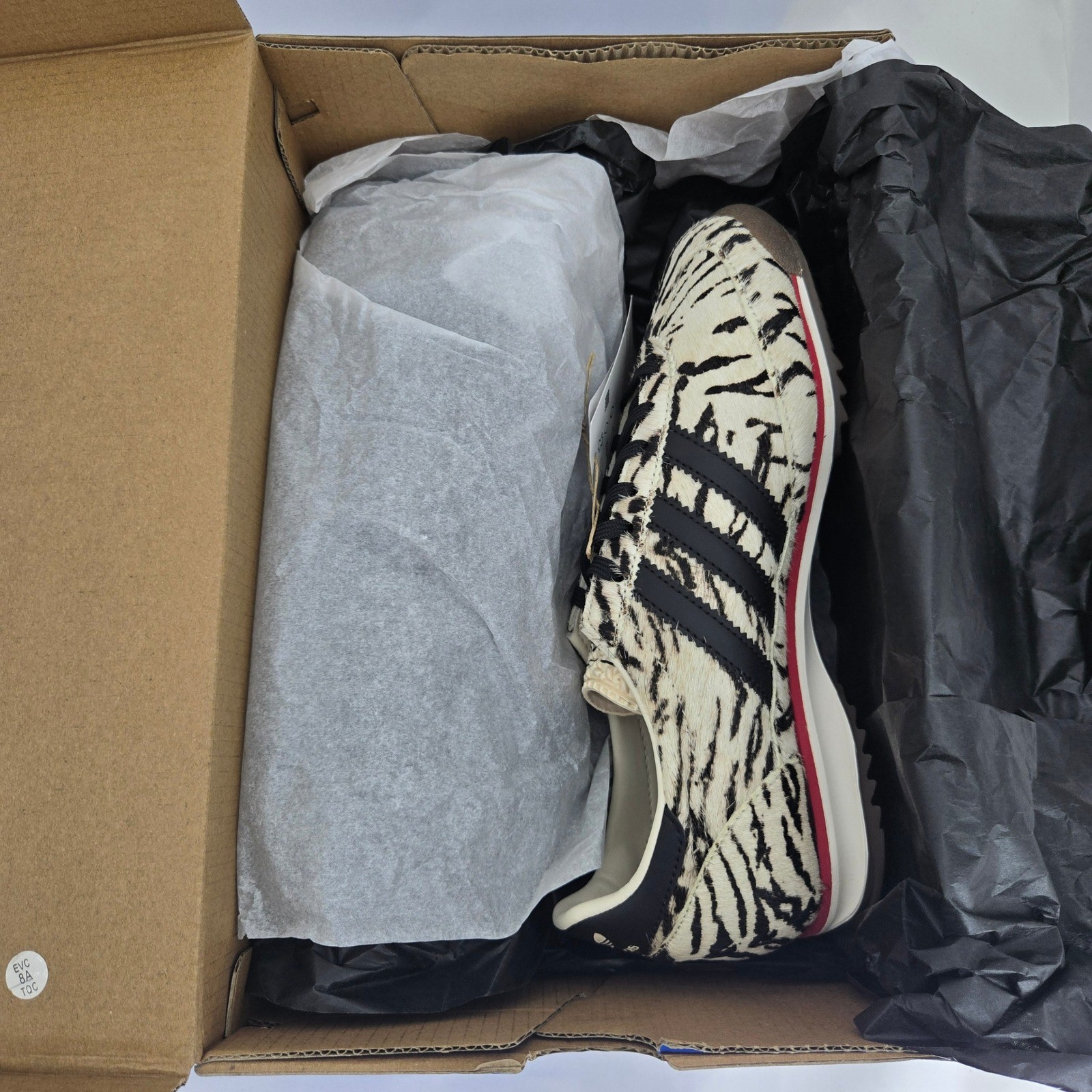 adidas SL 72 OG W Zebra Animal Print Pony Hair Sneakers KH8811 Womens 6.5