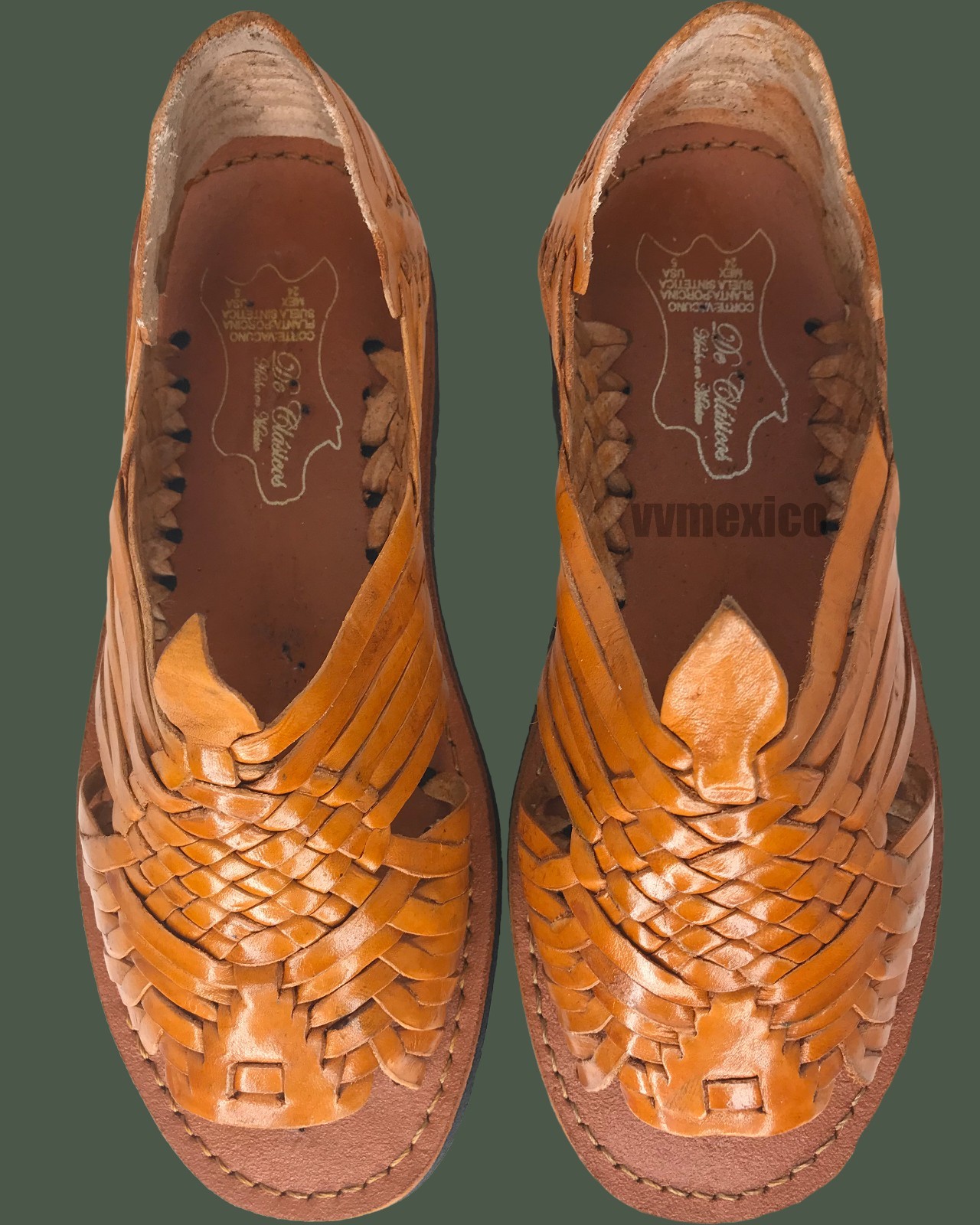 new WOMENS orange LEATHER MEXICAN SANDAL HUARACHE LADIES w/tire sole *ALL SIZES