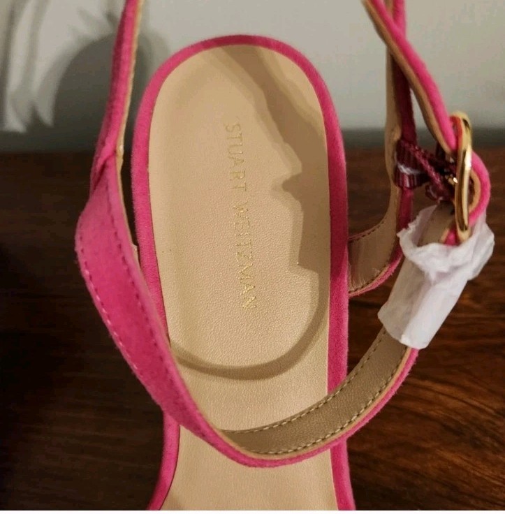 Stuart Weitzman Women’s Dancer Twistie 100 Suede Sandals Size 8.5