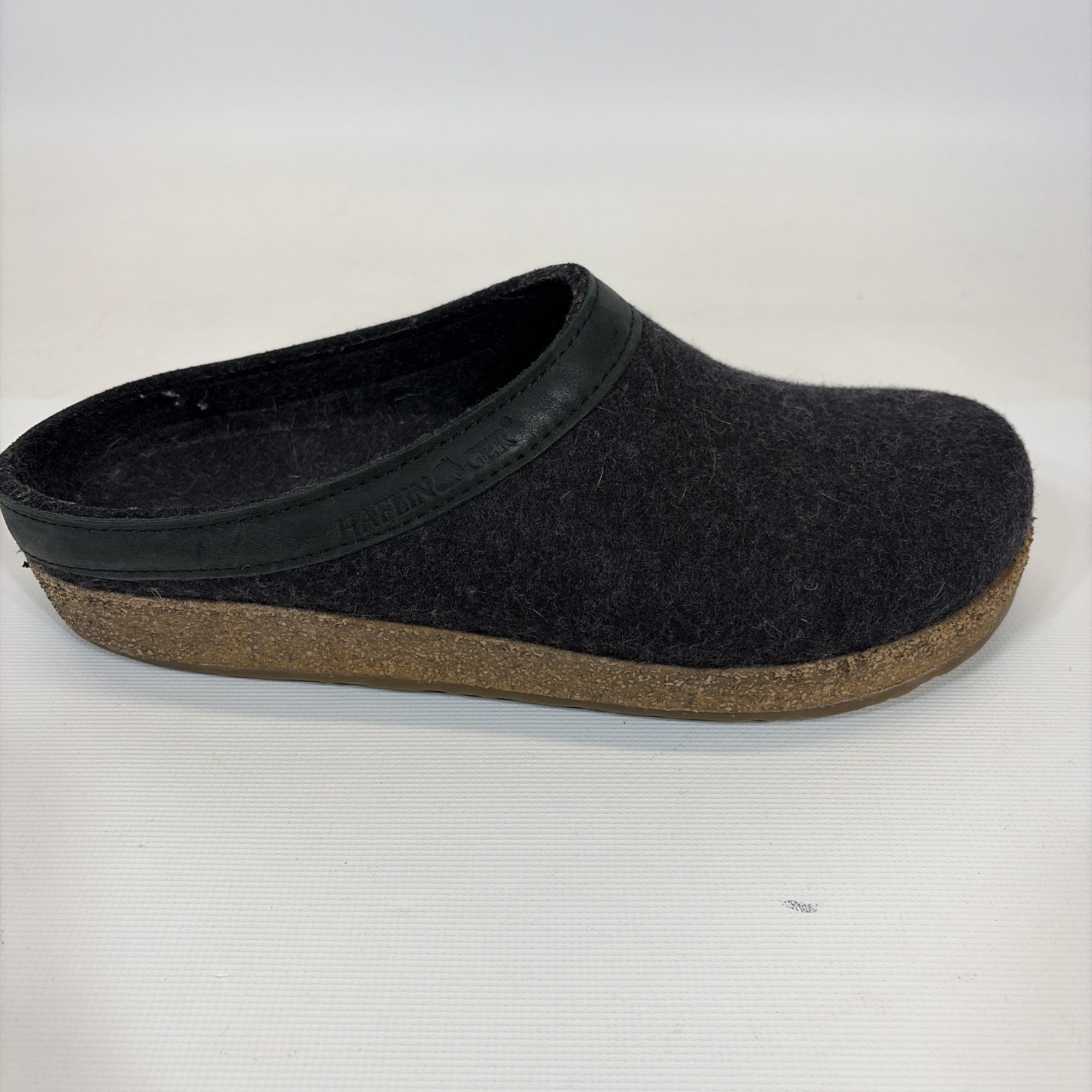 Haflinger Classic Grizzly Slipper Clogs Wool Black Women’s Size 40 US 9