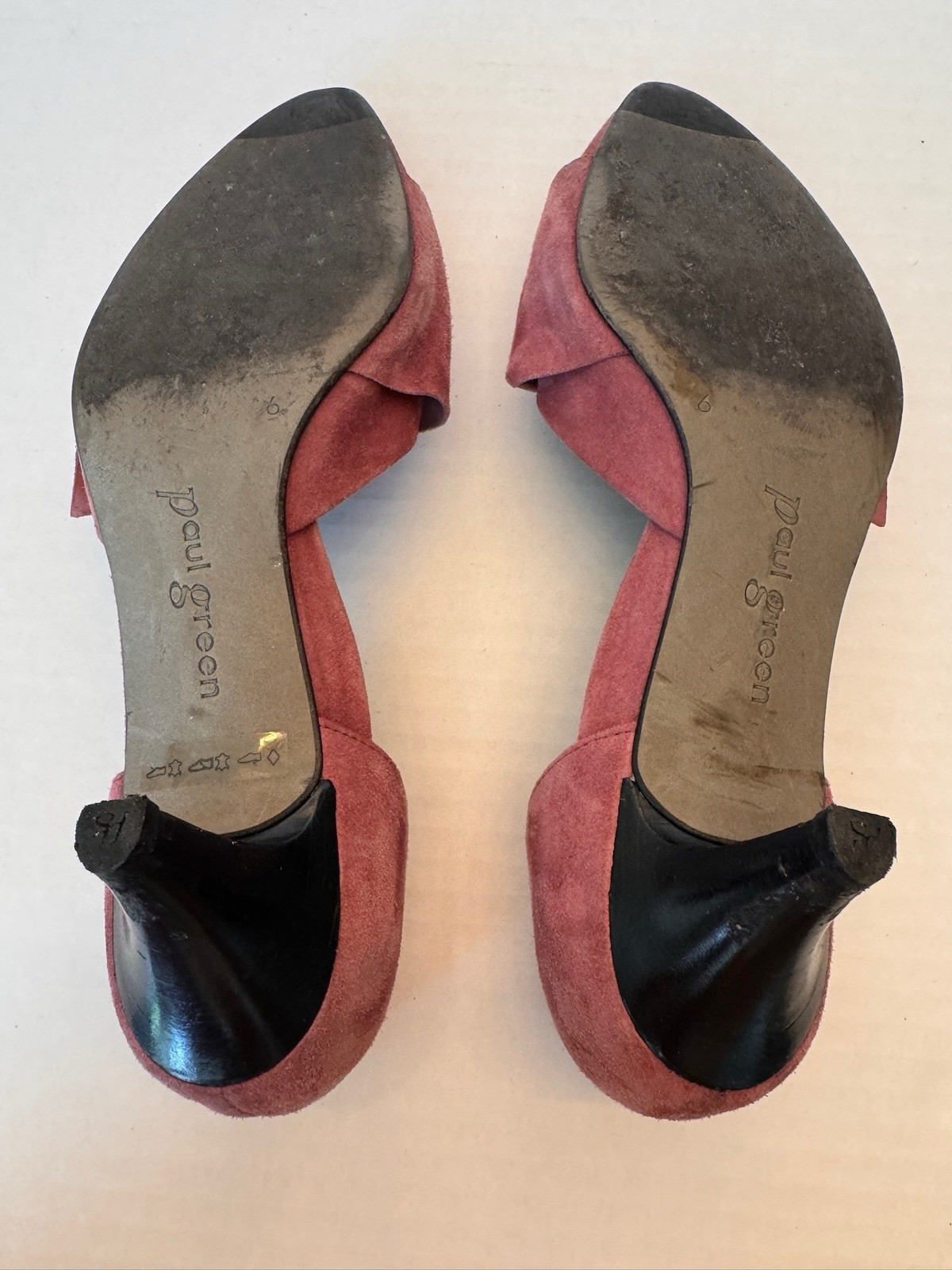 Paul Green Kitten Heels D’orsay US Size 6 PINK SUEDE Casual Fun