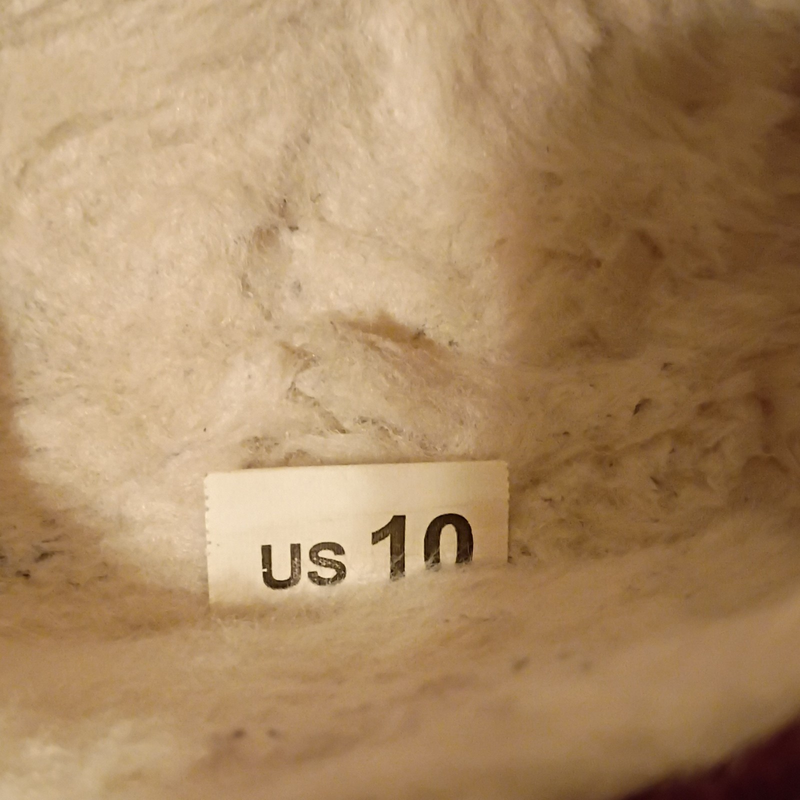 Women’s Brown Suede Slip-On Slippers Faux Fur Lined Fur Trim US 10