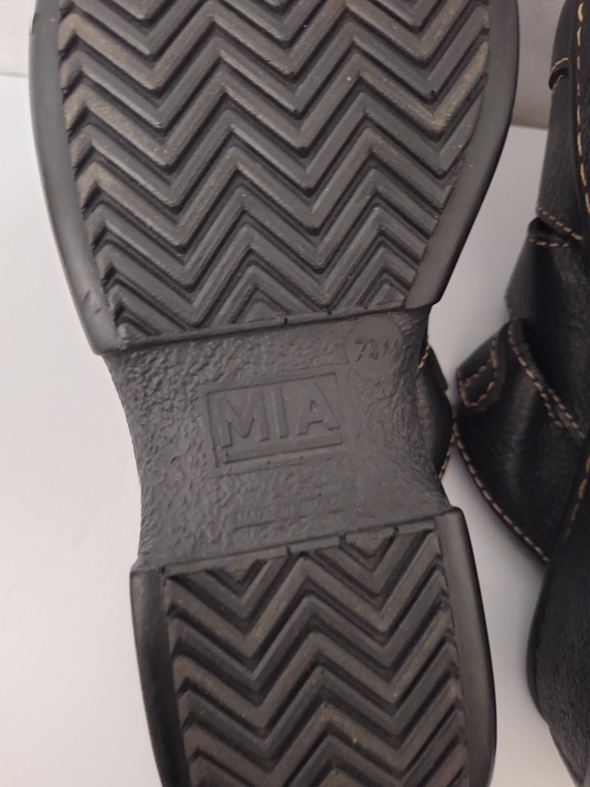 Vintage MIA Yale Black Leather Clogs Mules Shoes Women’s 7.5M Platform Boho Y2K