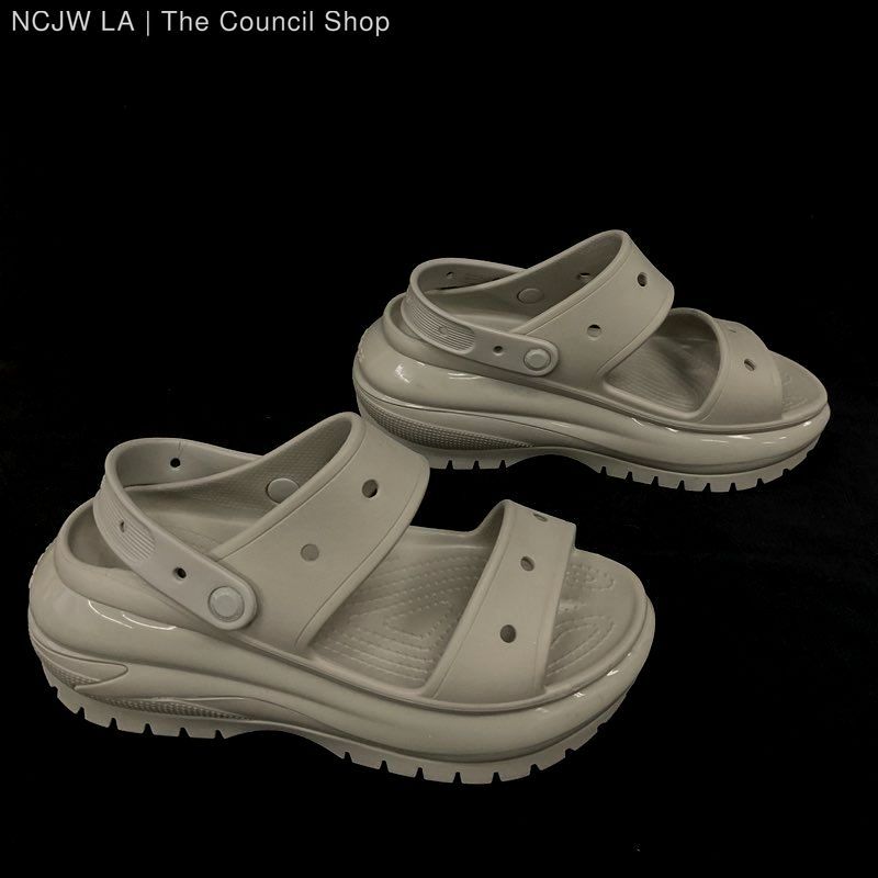 Crocs Classic Mega Crush Grey Platform Sandal Comfort Unisex Adults Size M9 W11