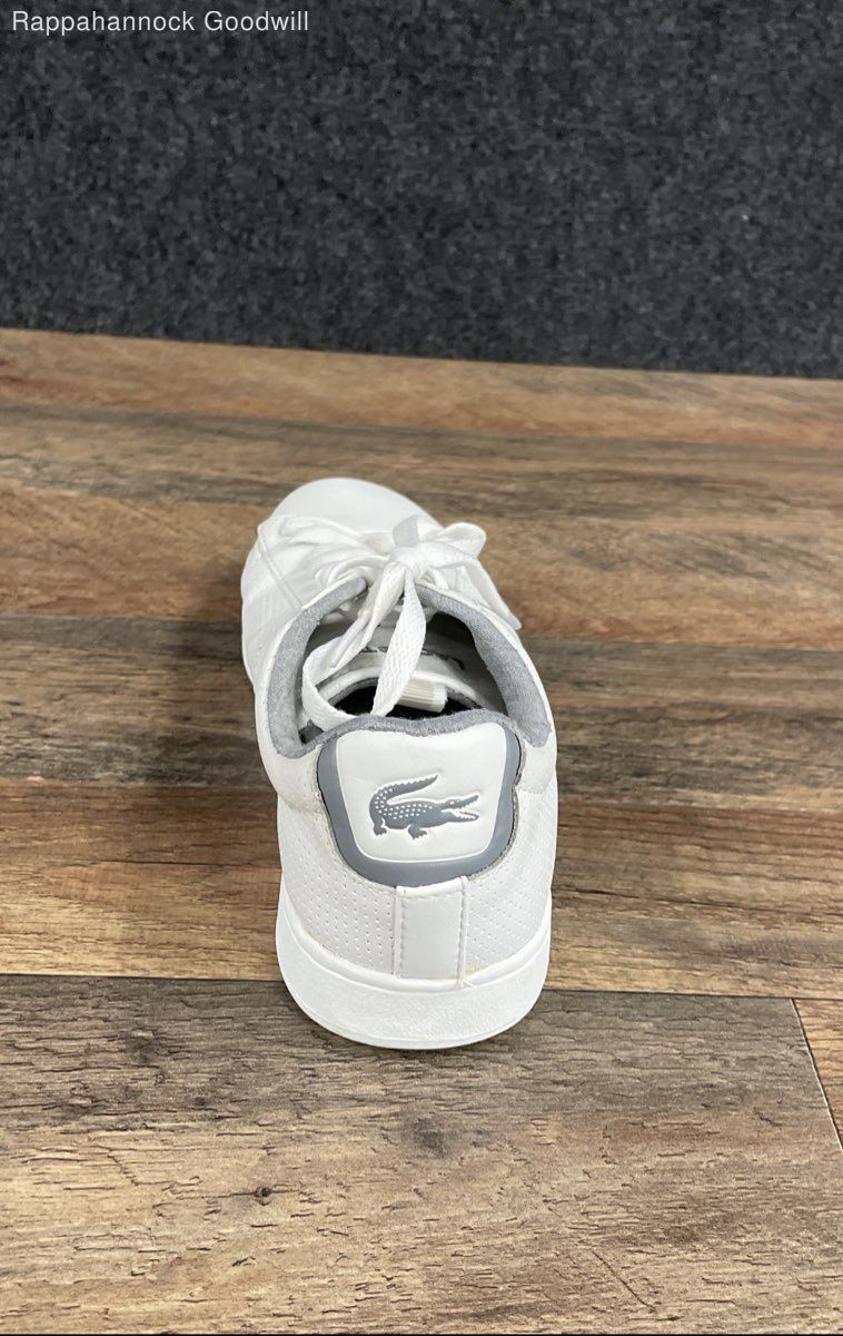 Lacoste Carnaby Evo White Perforated Low Top Sneakers Women’s Size 6.5