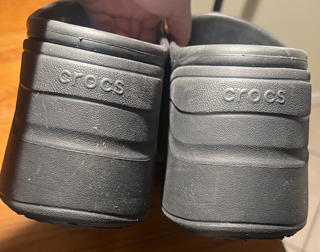 Crocs Siren Platform Clogs Black Chunky Goth Shoes Men’s Size 13 Womens Size 15