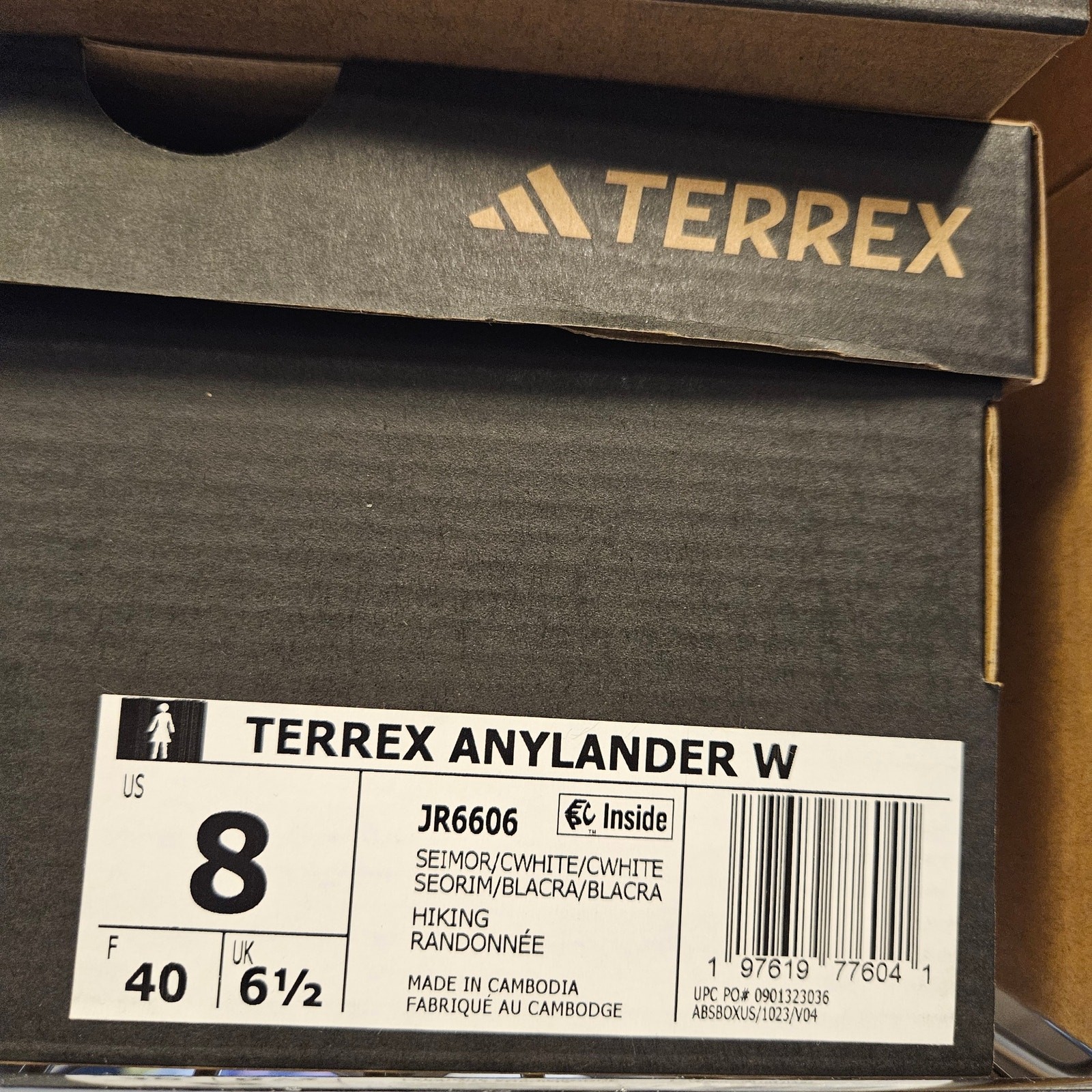 ADIDAS WOMEN’S 8 TERREX ANYLANDER JR6606 BLUE WHITE NIB