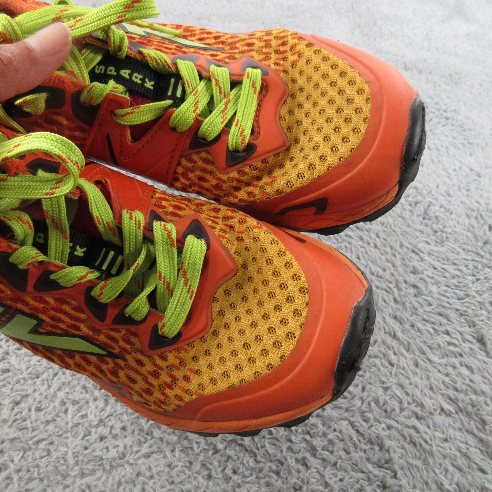 VJ Spark Shoes Womens Size 7.5 Orange Yellow Trail Running Athletic Mesh