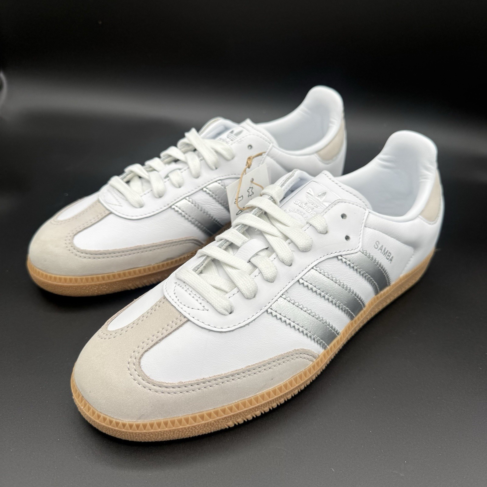 Adidas Wmns Samba OG ‘White Silver Metallic Grey’ JI2725 Women’s Size 10