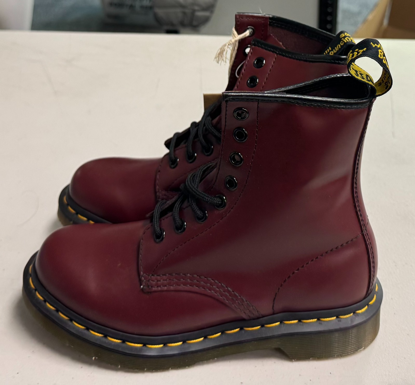 Dr. Martens Women’s 1460 Original Smooth Leather Lace Up Boots (Red / Size 5)
