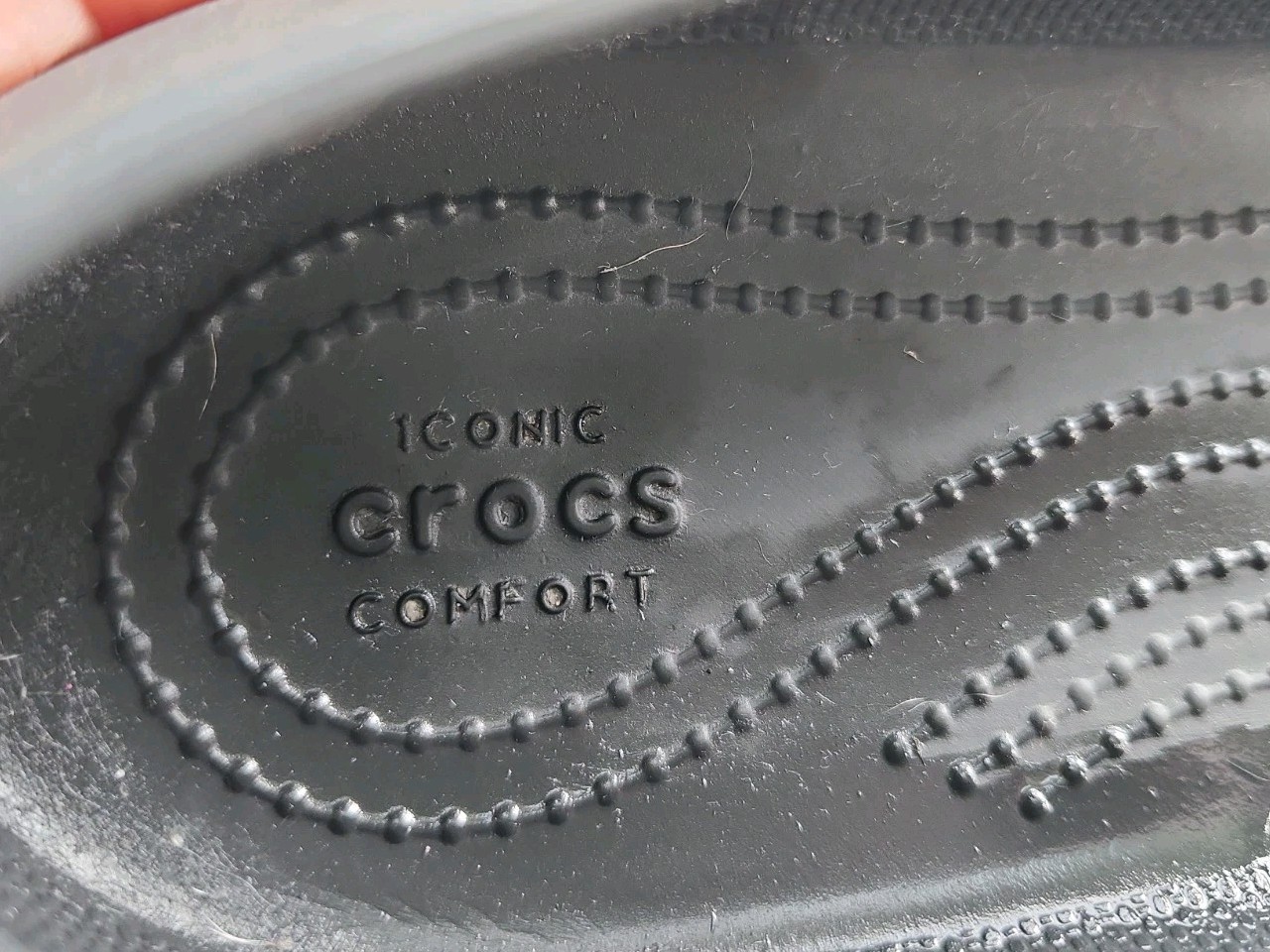 Crocs At Work Slip Resistant Ballet Flats Women 10 Black Rubber Slip On Shoe