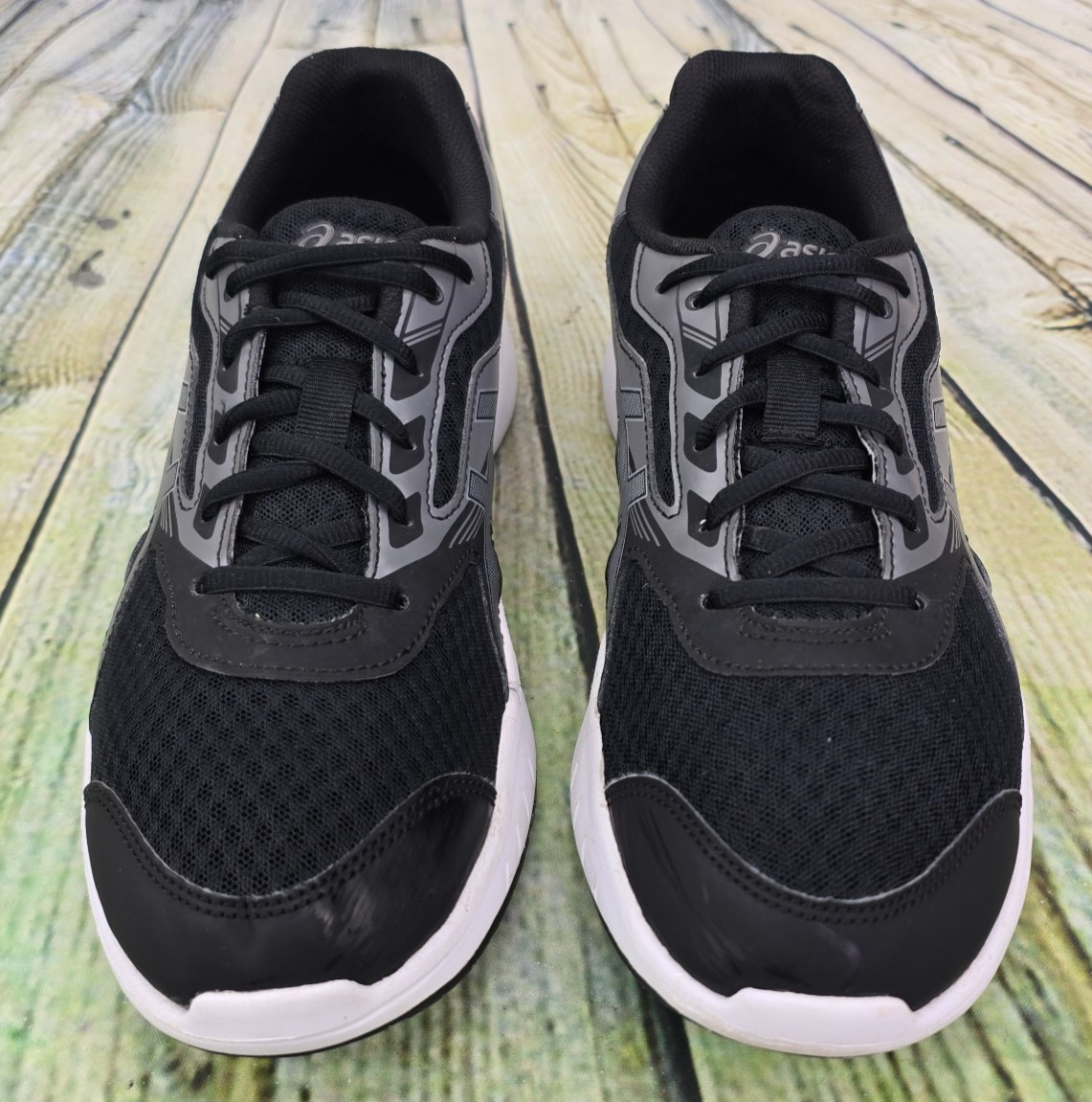 ASICS Stormer T791S Women’s Running Shoes 10.5 Black Silver Lightweight Trainer