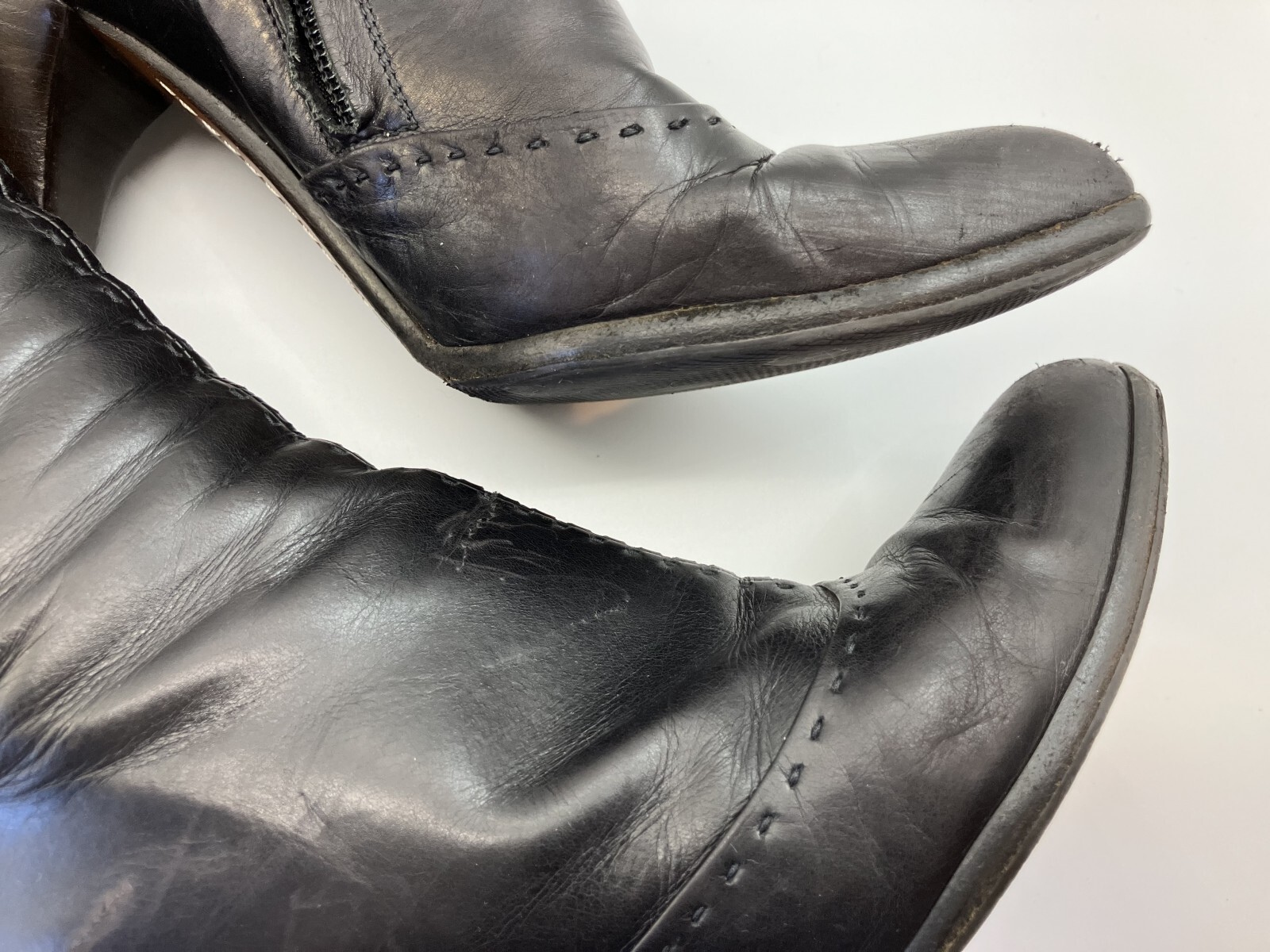 LOUIS VUITTON leather long boots black (EU 35.5)(US 5.5)(22.5 cm)(8.86 inch)…