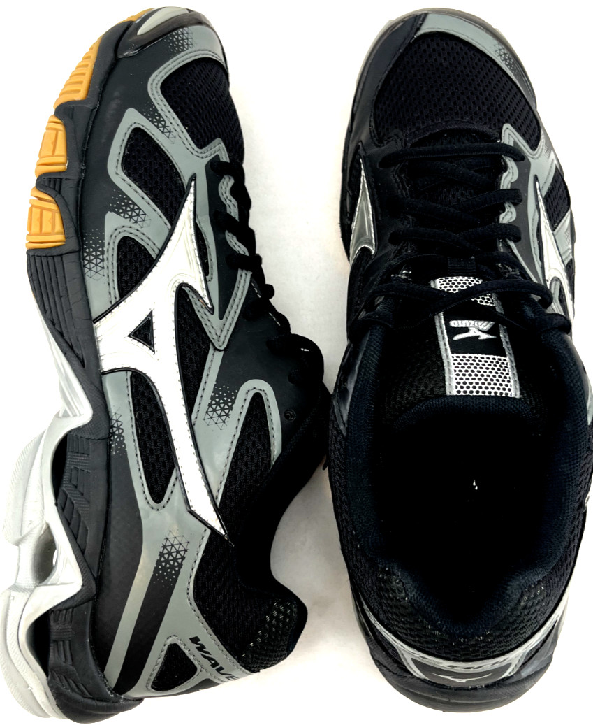 Mizuno Wave Bolt 5 Black Mesh Lace Up Gum Sole Volleyball Shoes Women’s 10