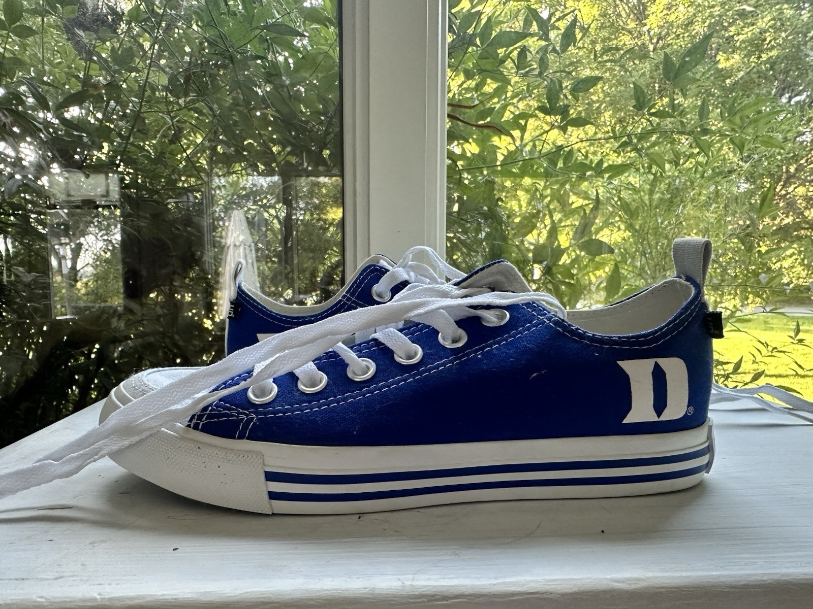 Skicks Duke Blue Devil Blue Devils Women’s Low Top Lace-Up Canvas Sneaker