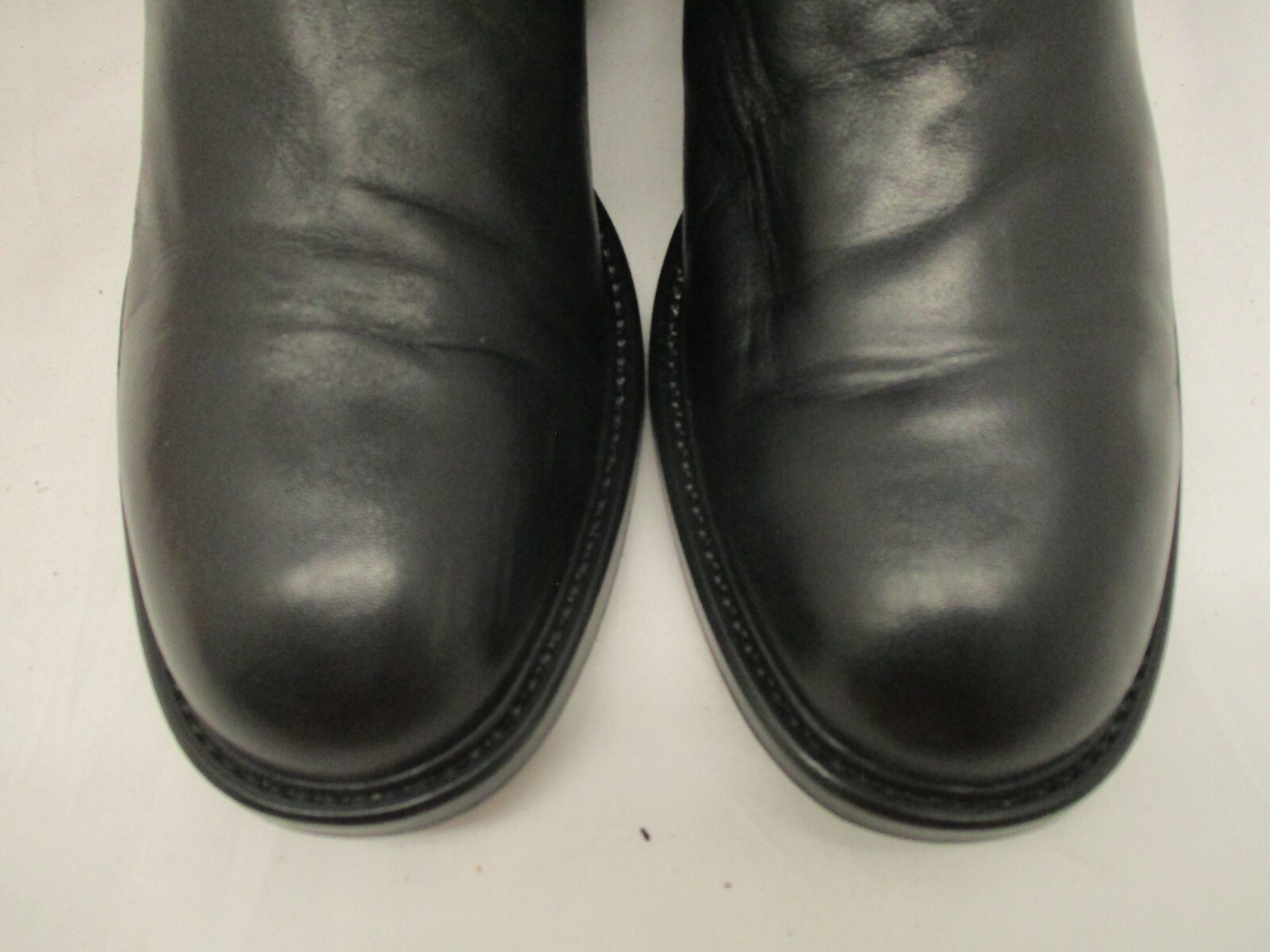 JATAREA Black Leather Knee High Riding Boots Womens Size 7.5