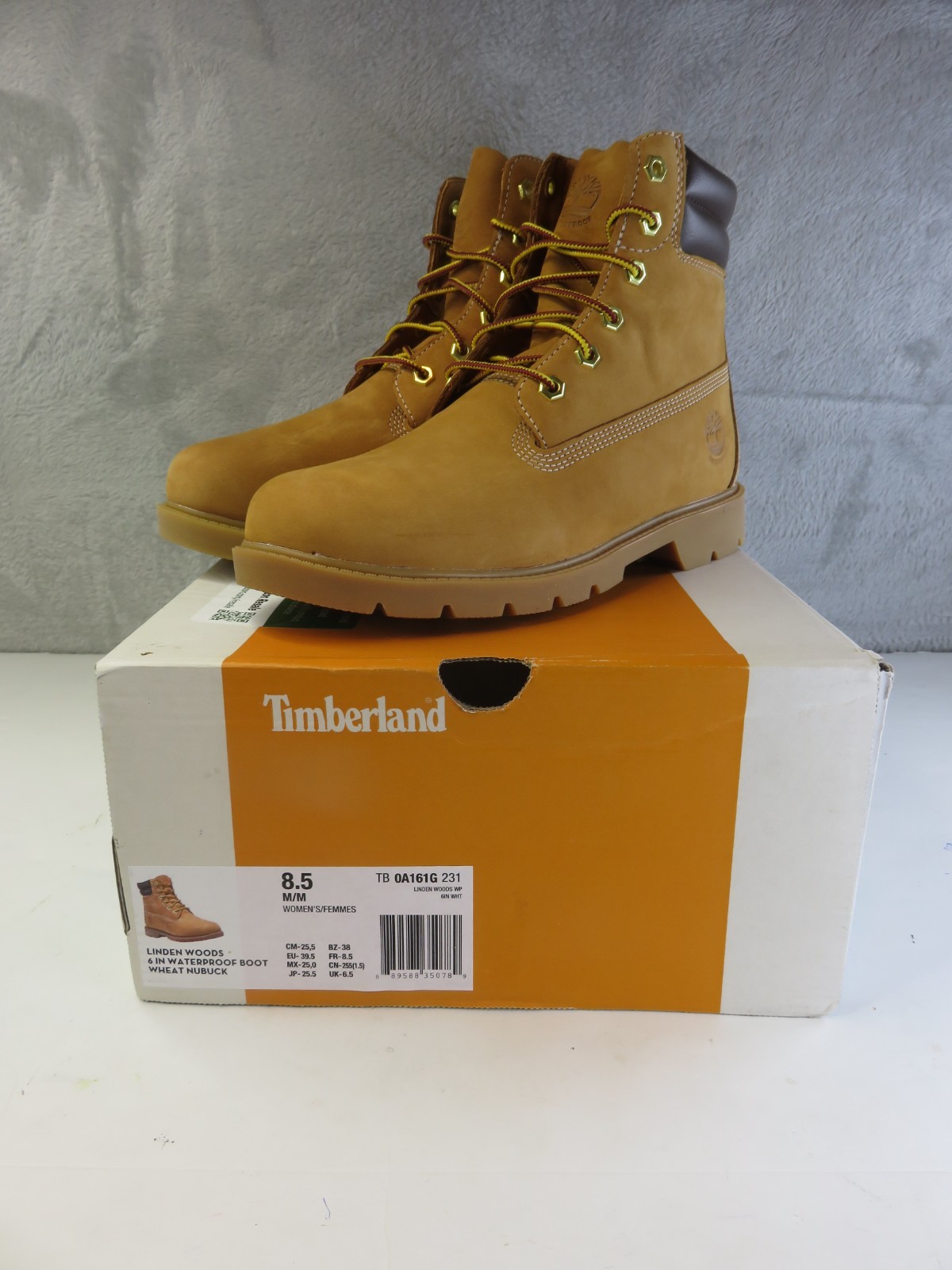 Timberland Linden Woods 6″ Waterproof Boots Wheat Nubuck Women’s Size 8.5