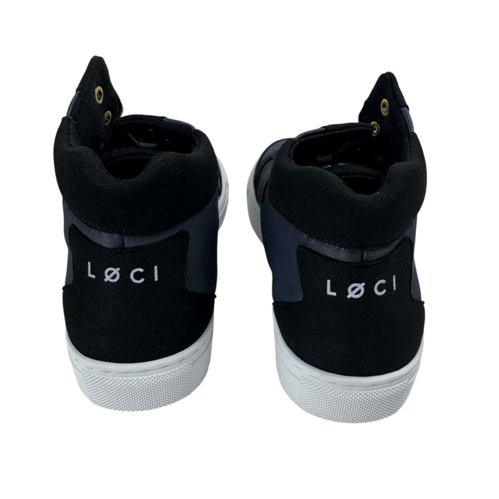Loci NEW Eleven Black Grey High Top Court Sneakers Unisex EU 39 (Men 7/Women 8)