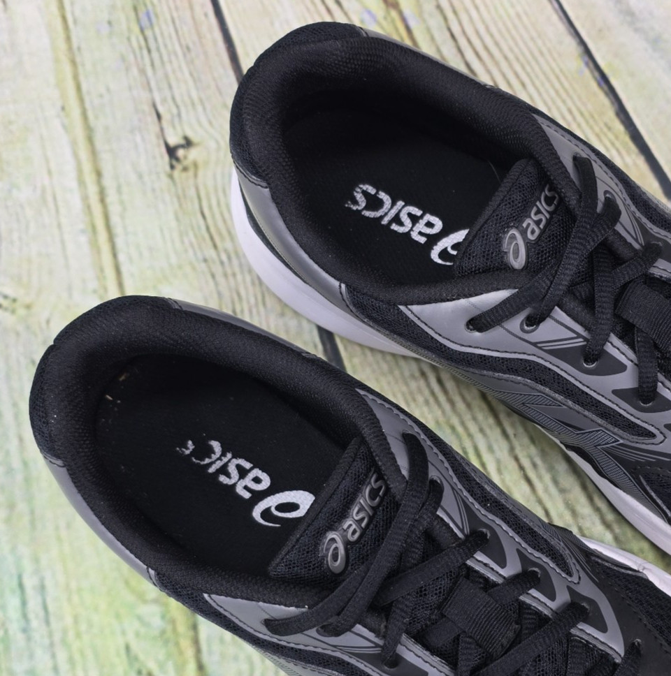 ASICS Stormer T791S Women’s Running Shoes 10.5 Black Silver Lightweight Trainer