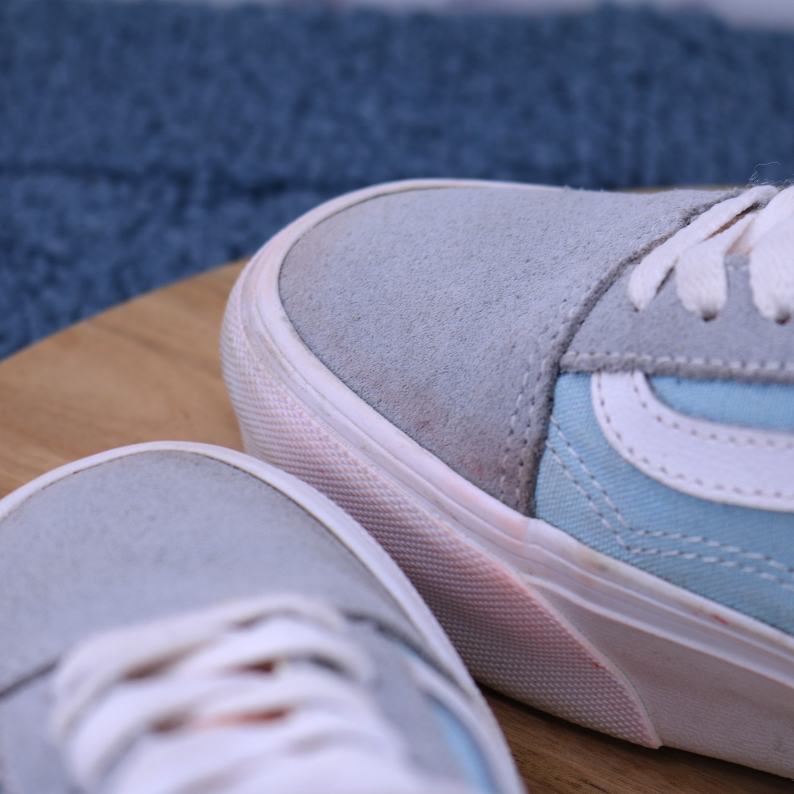 Vans Old Skool Pastel Platform Color Block Blue Pink Yellow Grey Men 5 Women 6.5
