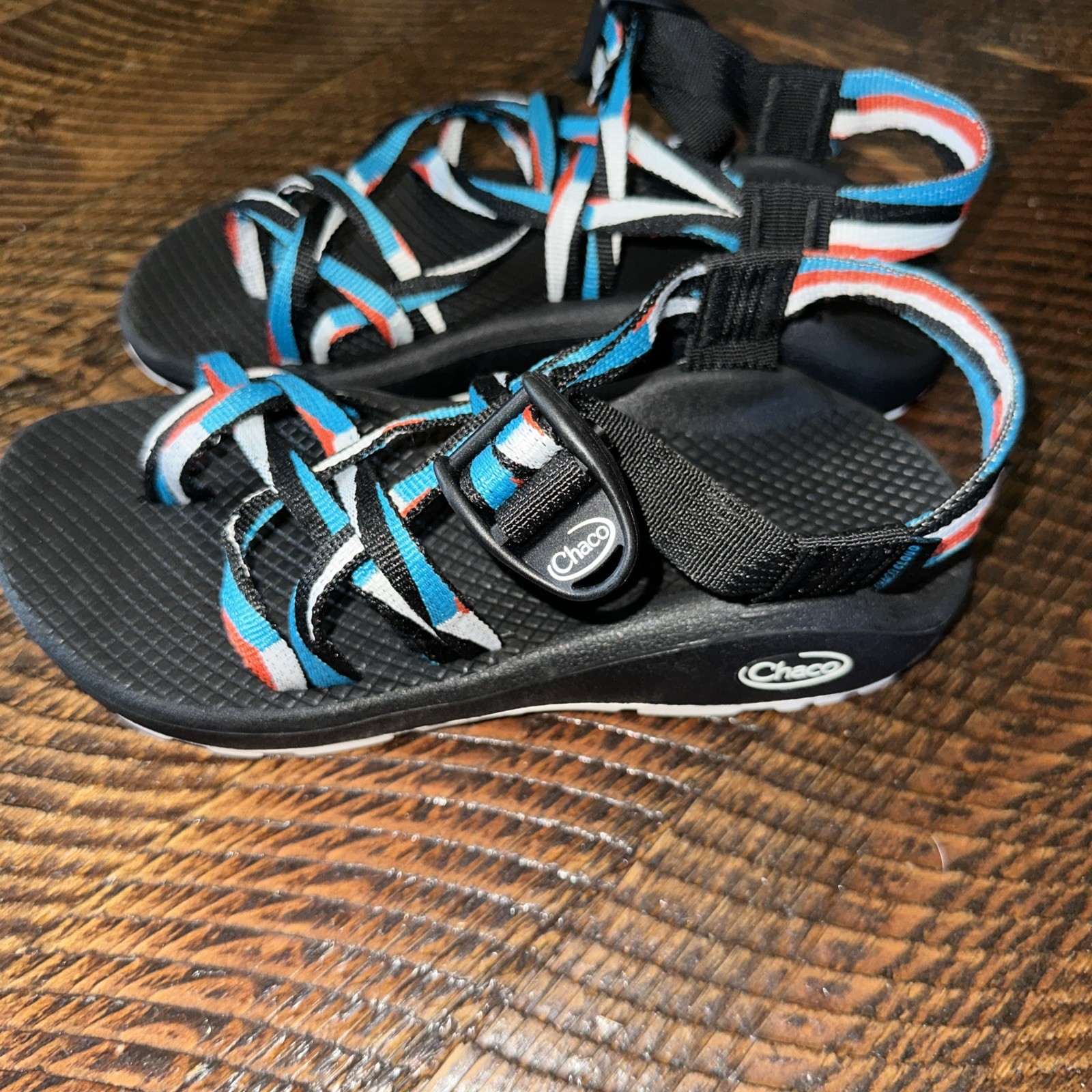 NWOB Chaco Z Cloud X2 Candy Webbing Hiking Camping Travel Ready Size 6 women