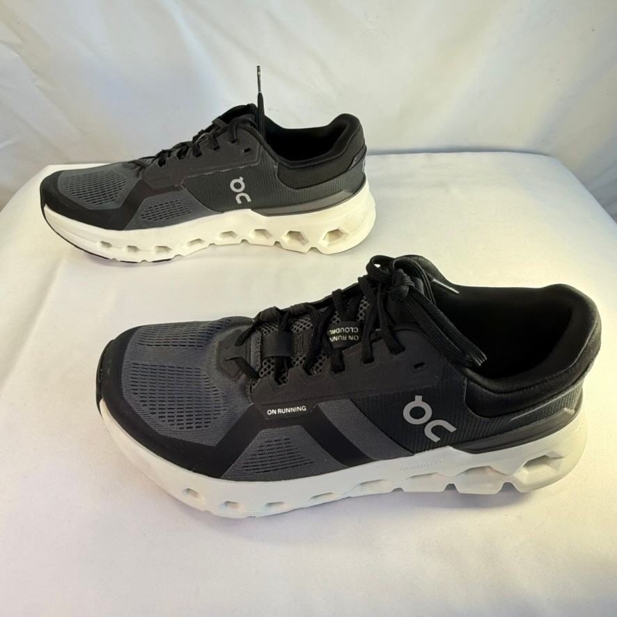 ON Women Cloudrunner 2 Size 10.5 Eclipse/Black CLEANED Running Shoes WITH BOX