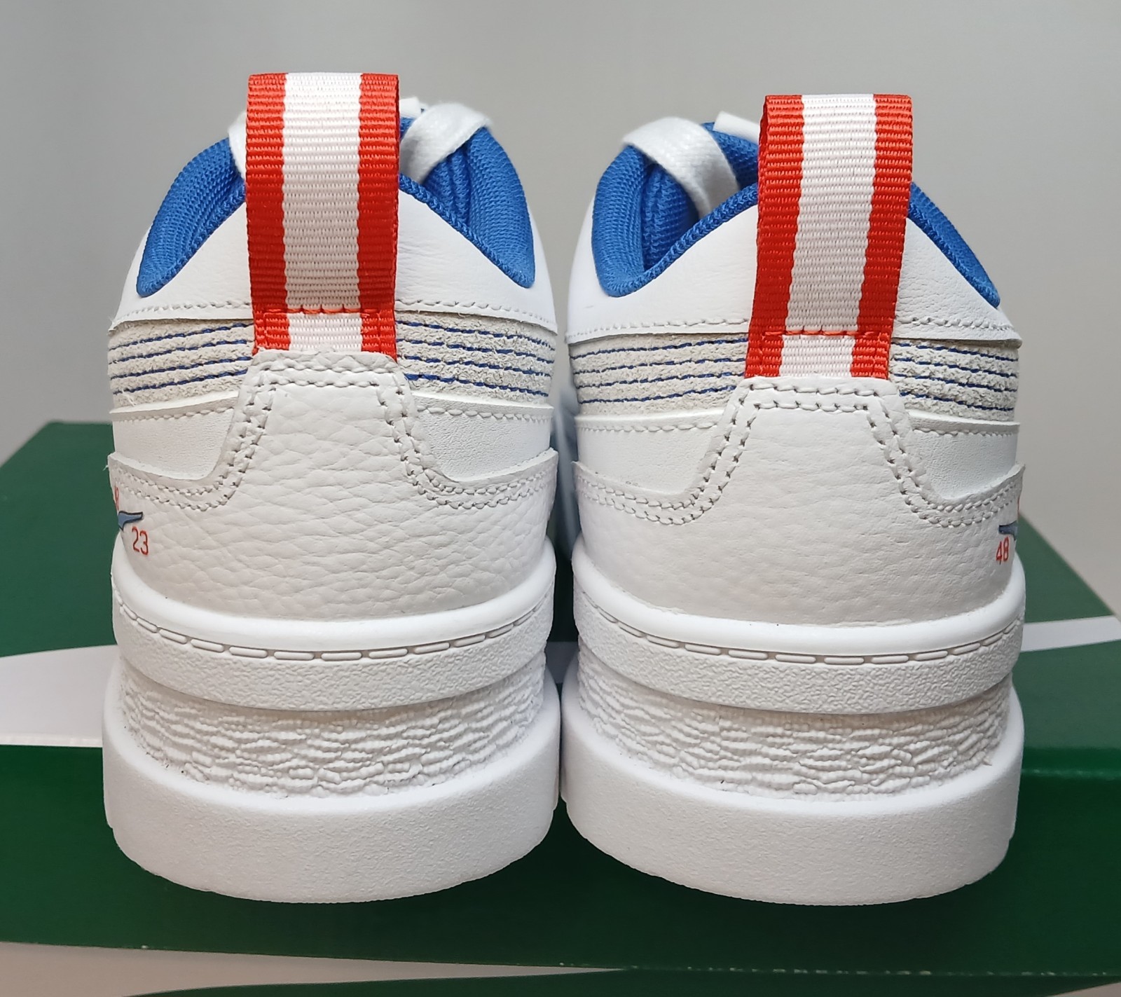 PUMA MAYZE LEATHER PLATFORM SNEAKER White/Royal Sapphire Women’s size 7