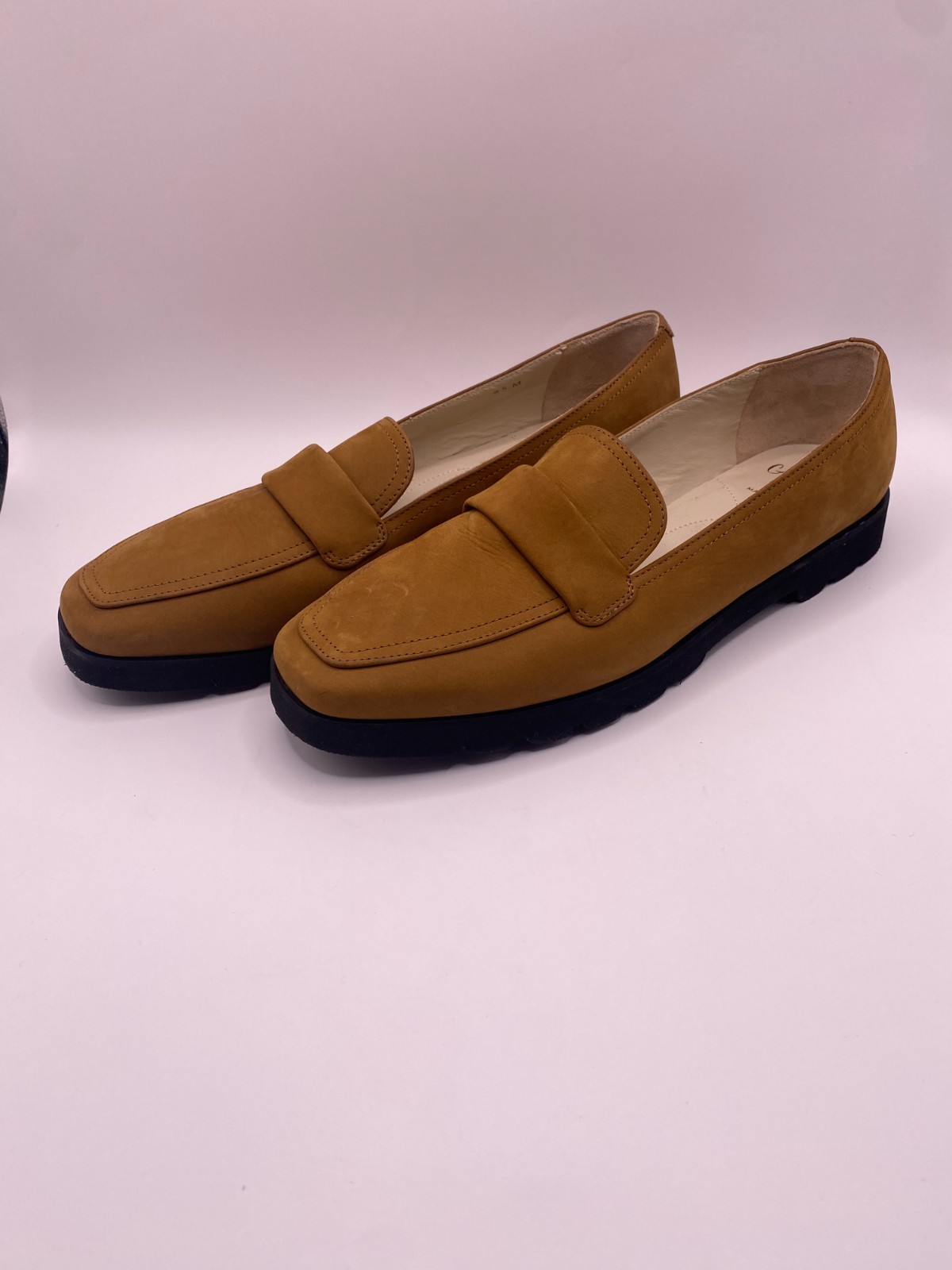 AMALFI BY RANGONI Womens Giuliano Loafer In Sequoia Brown Tiffany Nubuk Sz 9.5