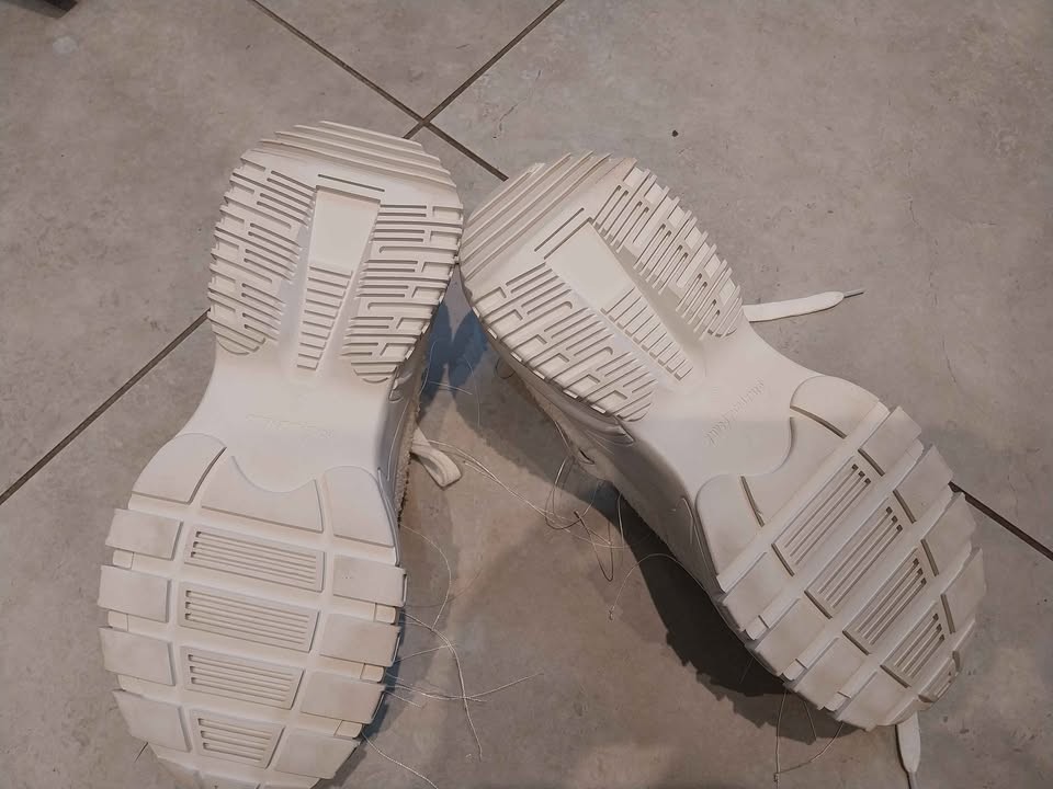 PINK PUNK PLANK white handmade womens’ sneakers size 9 (US) 42 (EU)- nearly new