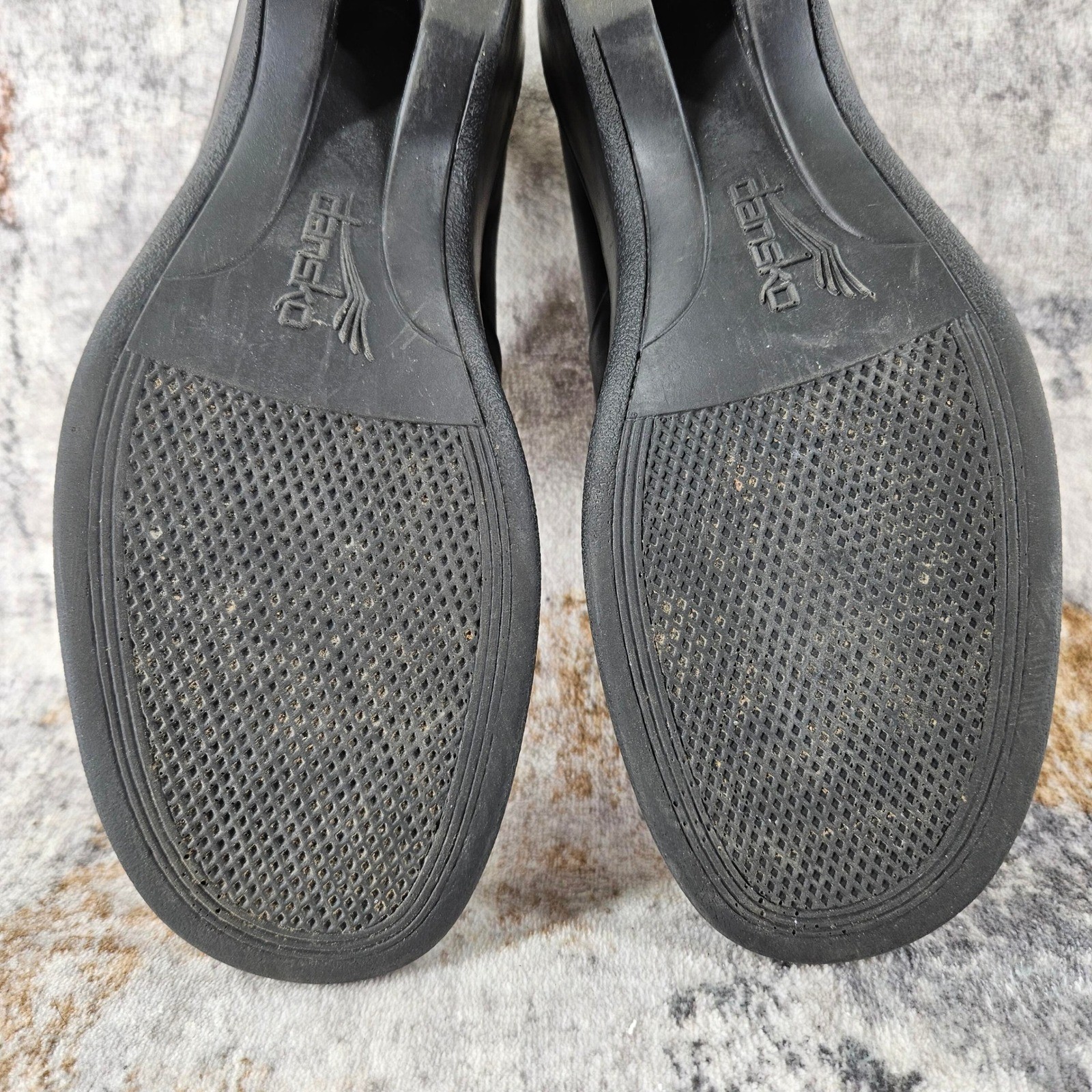 Dansko Slip On Wedge Loafers Womens EU 41 10.5 US Black Leather Shoes Workwear