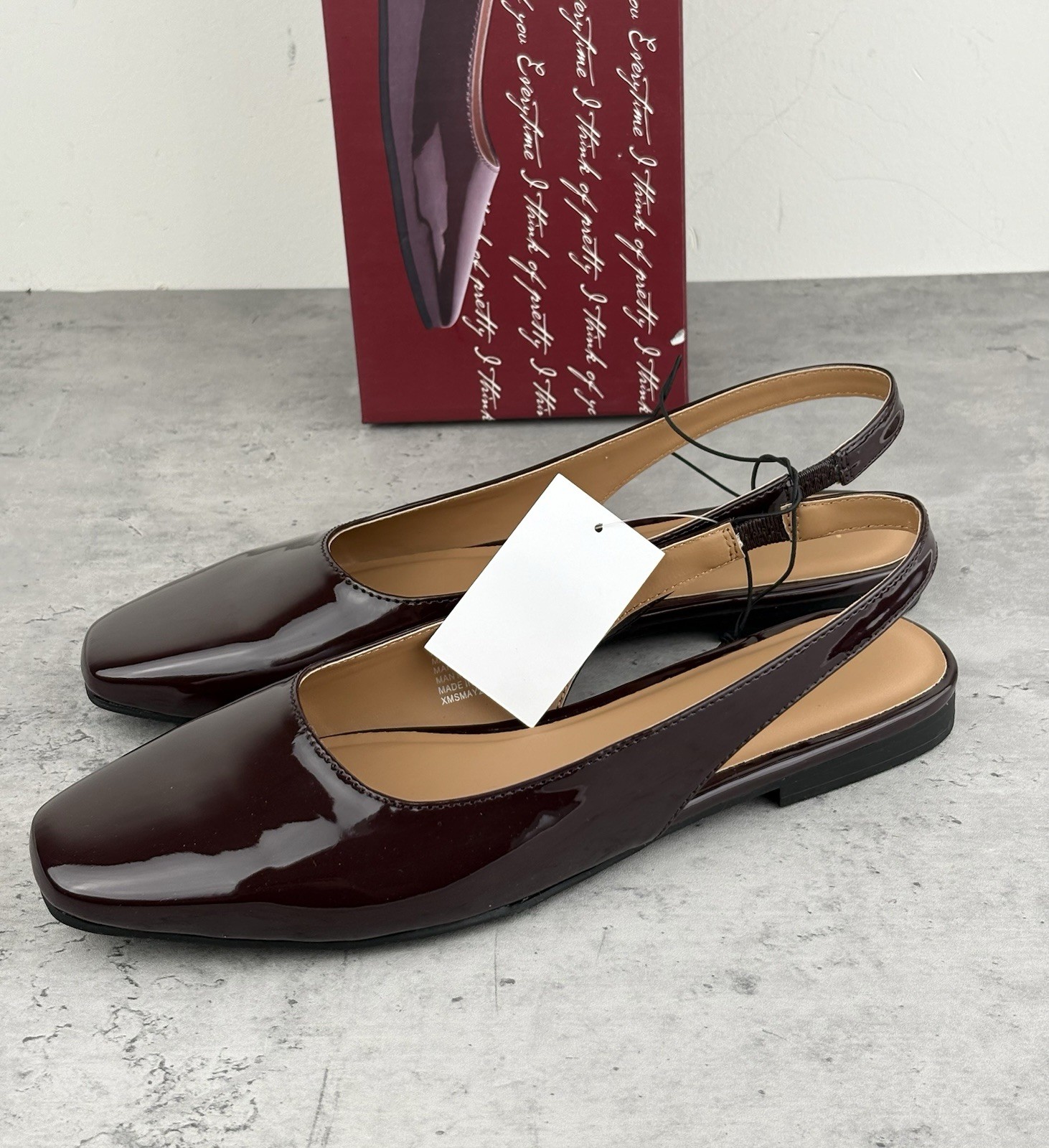 Kensie Felice Women’s Shoes Red Slingback Flats Size 7 New In Box
