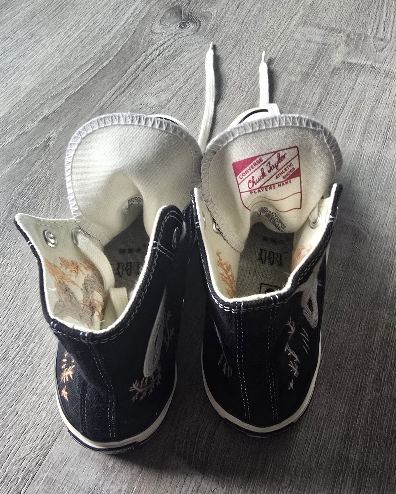Converse Chuck Taylor High Top Snake Embroidered Sneakers Mens 5 Womens 7