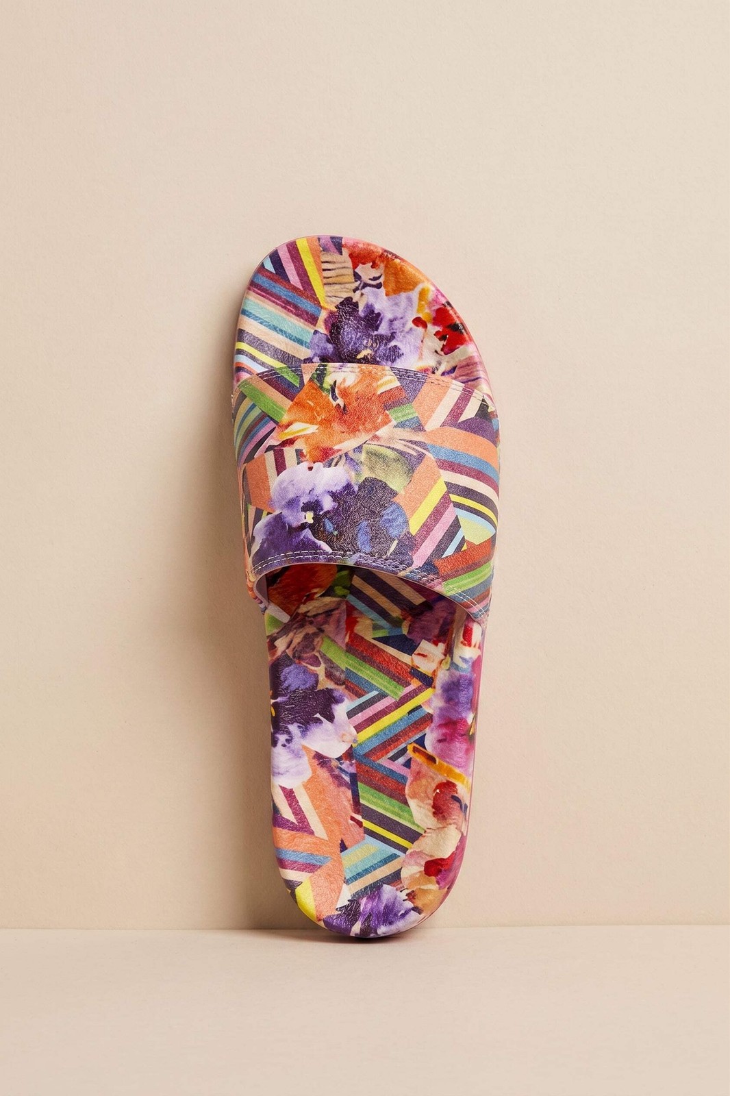 Johnny Was Floral Stripe Pool Side Slide JWS19824-4