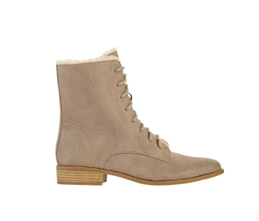 Boot Vegan Shearling-lined Winter Boots Womens Faux Suede & Fur lining warm
