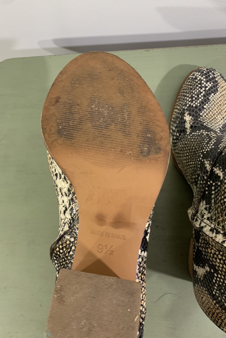 Madewell Boots Snakeskin Western 9.5