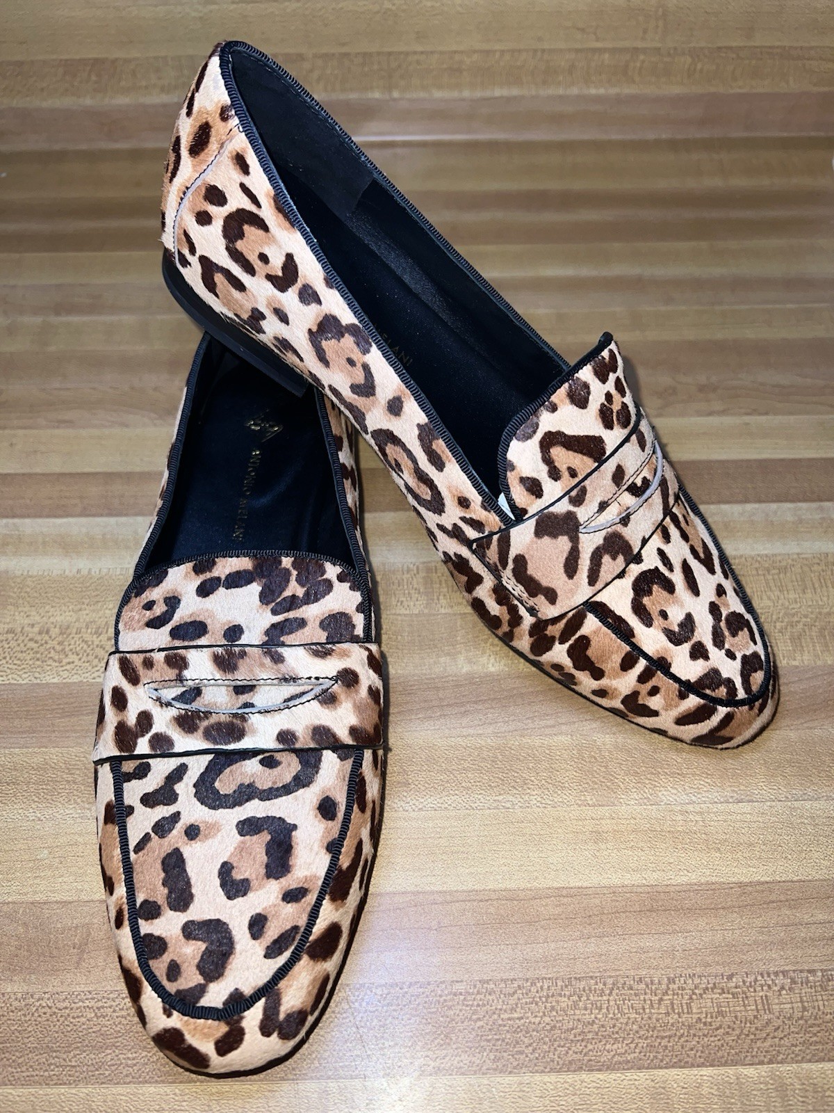 Antonio Melani Animal Print Loafer Real Fur Calf Hair Size 10 BRAND NEW No Box