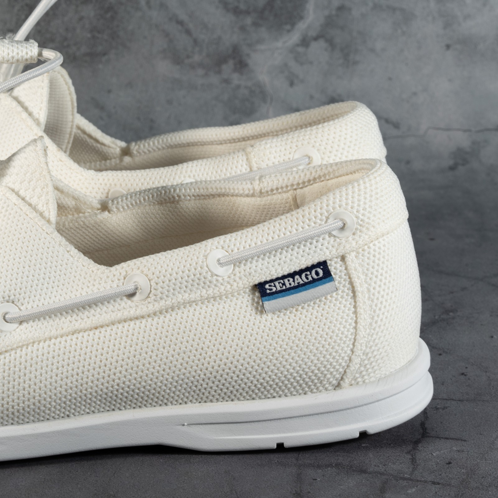 SEBAGO Monterey Textile Boat Shoes Color White Color Womens Size 8.5