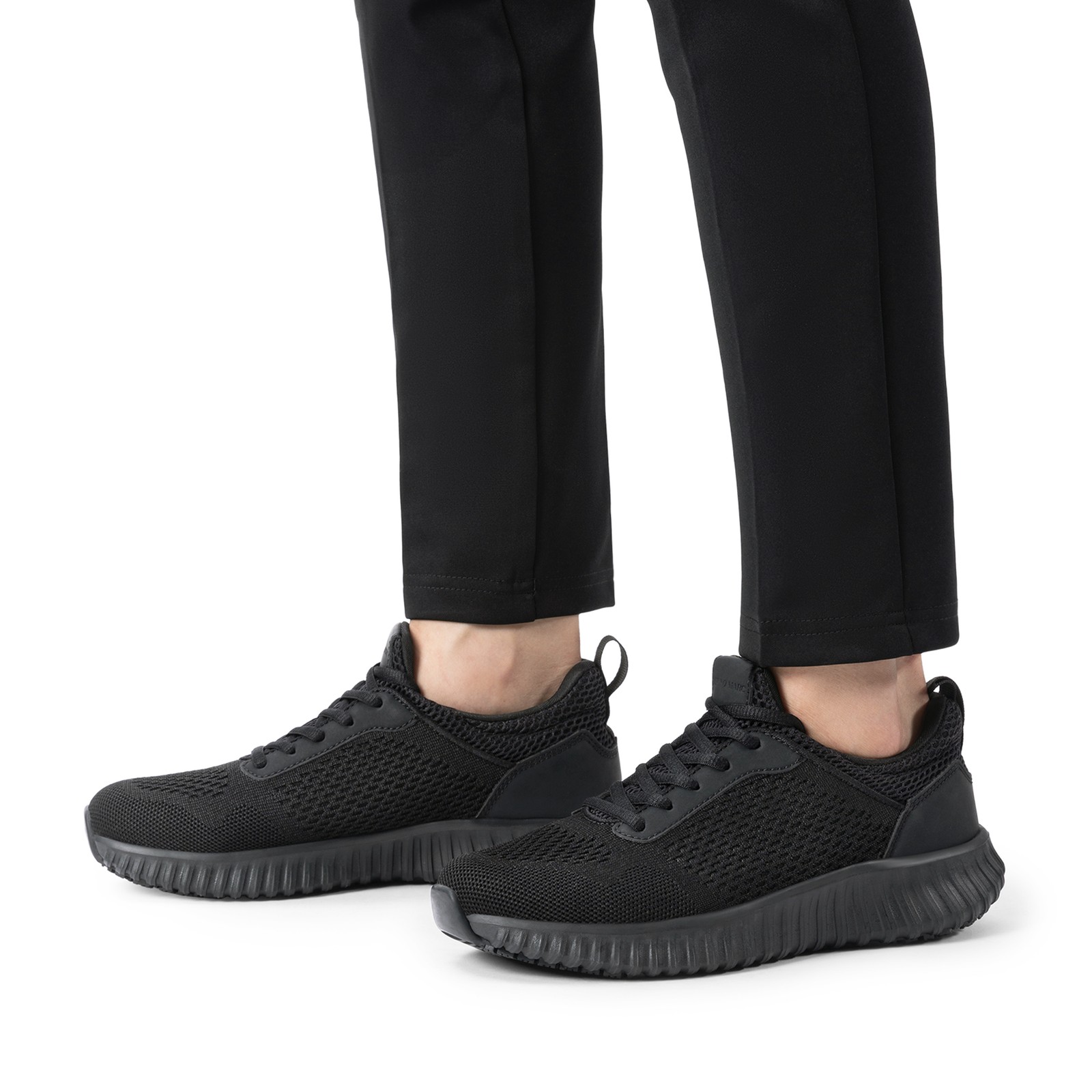 Bruno Marc Women’s Non Slip Work Shoes Walking Black Kitchen Resistant Sneakers