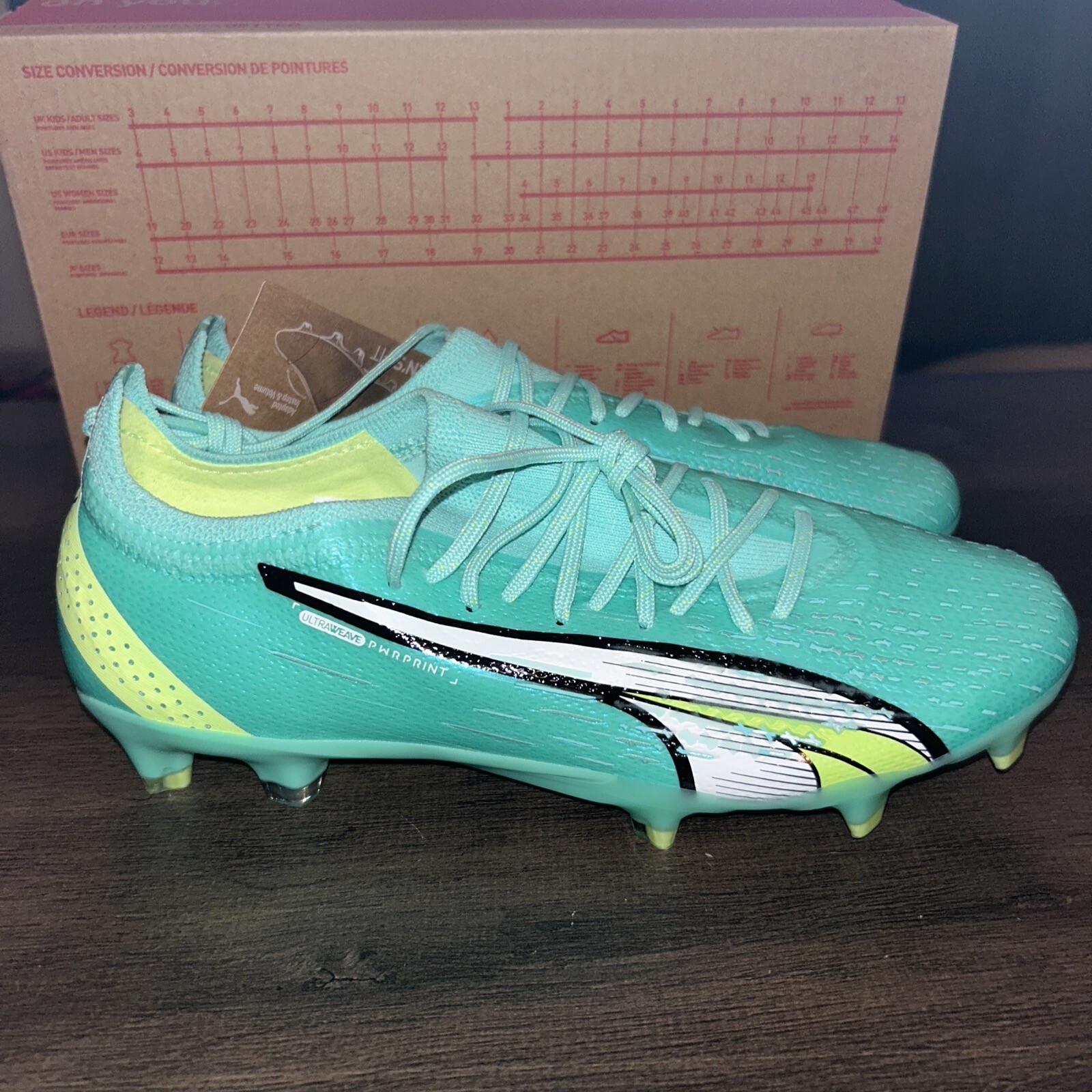 🔥NEW W SZ 6 Puma Ultra Ultimate Firm GroundAg Soccer Womens Green MSRP $220