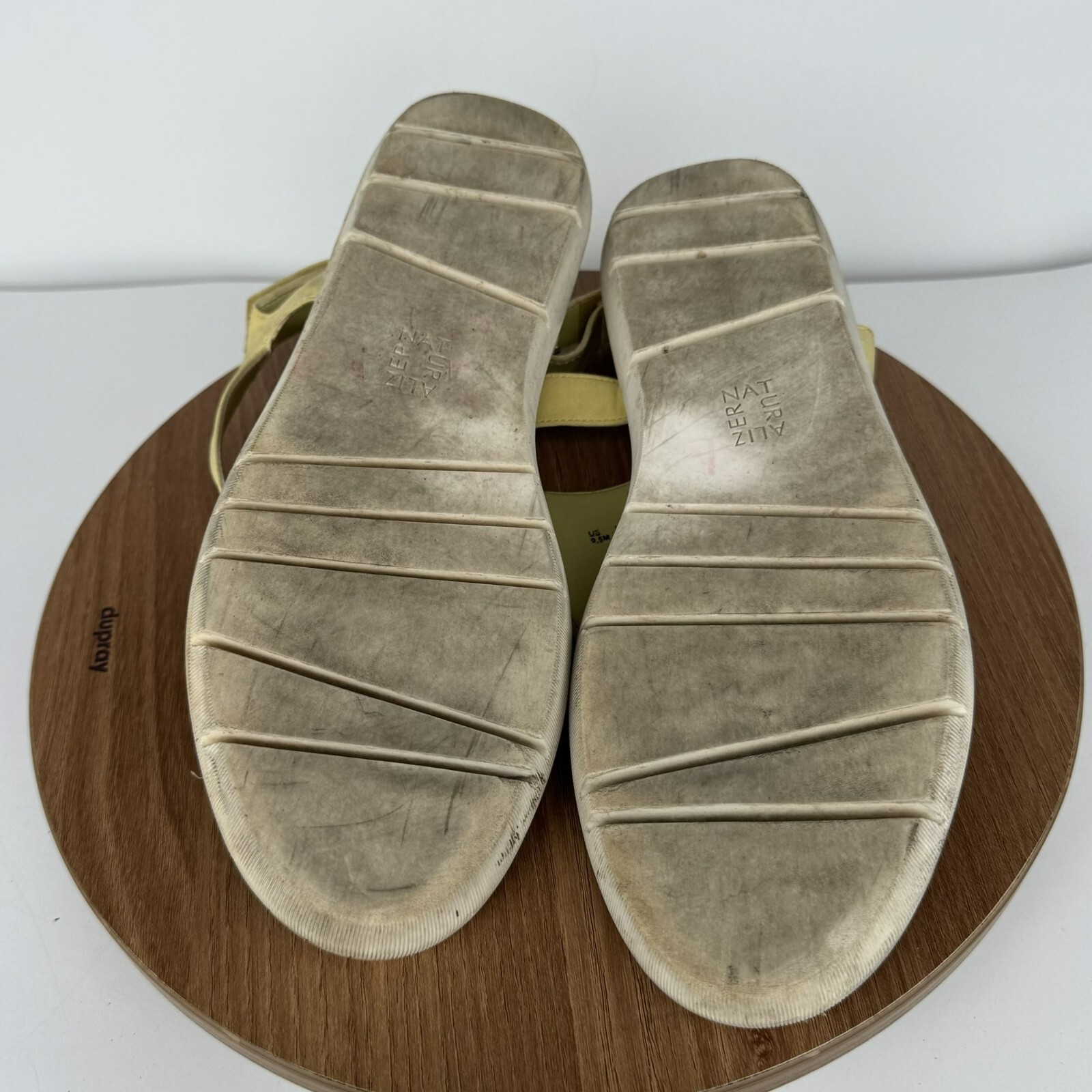 Naturalizer Yellow Faux leather Cork Bed Sandals Size 8.5