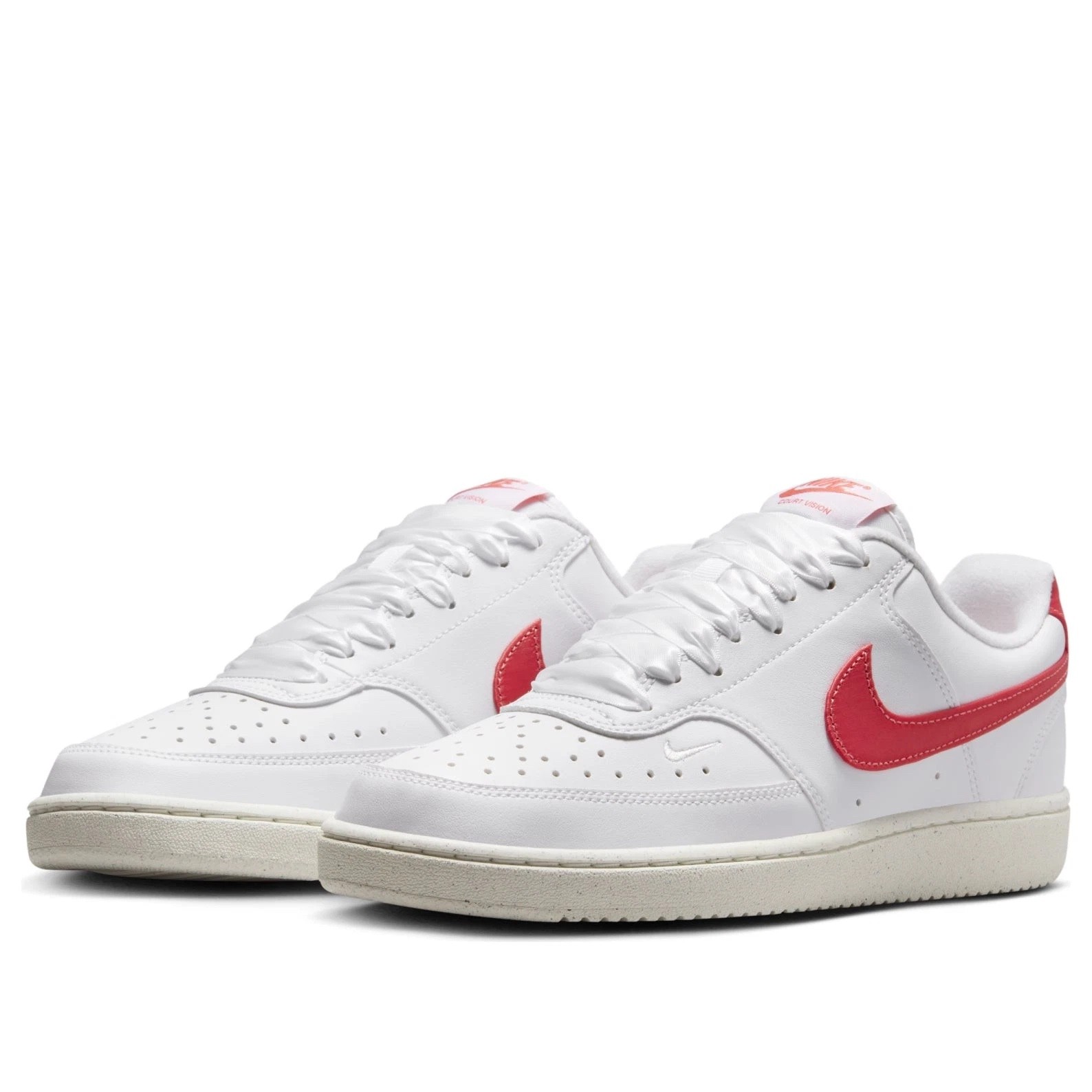Nike HV5246-100 White Ember Court Vision Low Next Nature Women Leather Sneakers