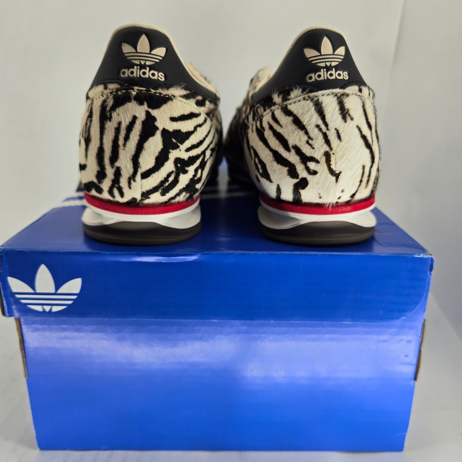 adidas SL 72 OG W Zebra Animal Print Pony Hair Sneakers KH8811 Womens 6.5