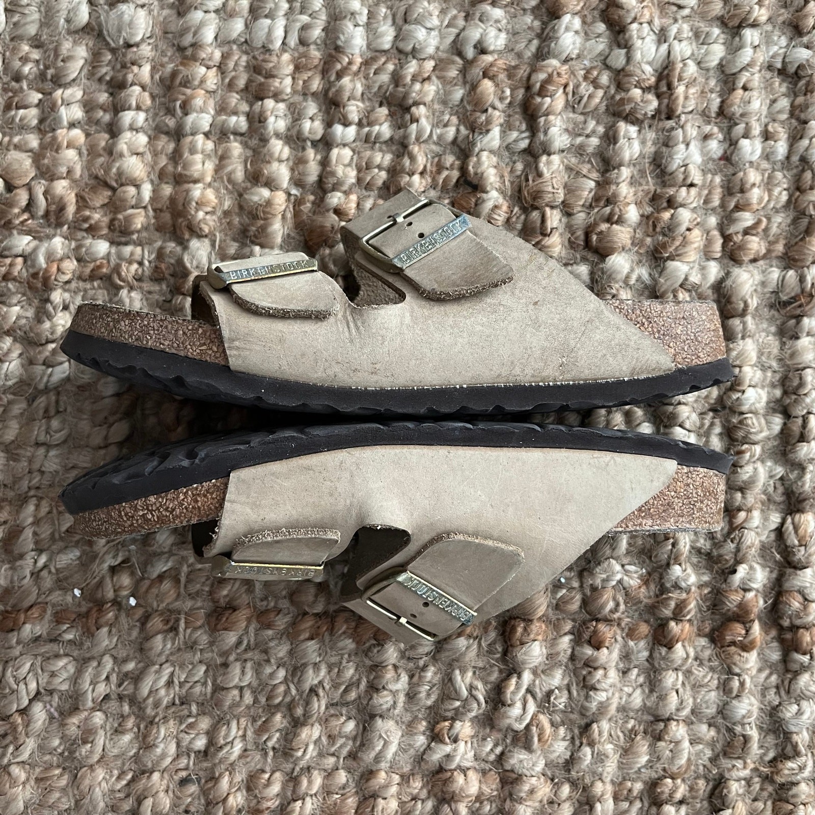 Birkenstock Arizona Taupe Oiled Leather Sandals EU 39 US 8-8.5 Narrow